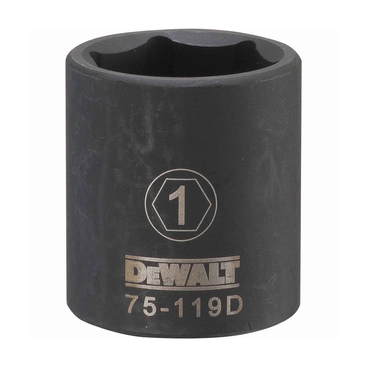 Douille à choc courte à entraînement carré de 1/2" avec 6 pointes, 1"