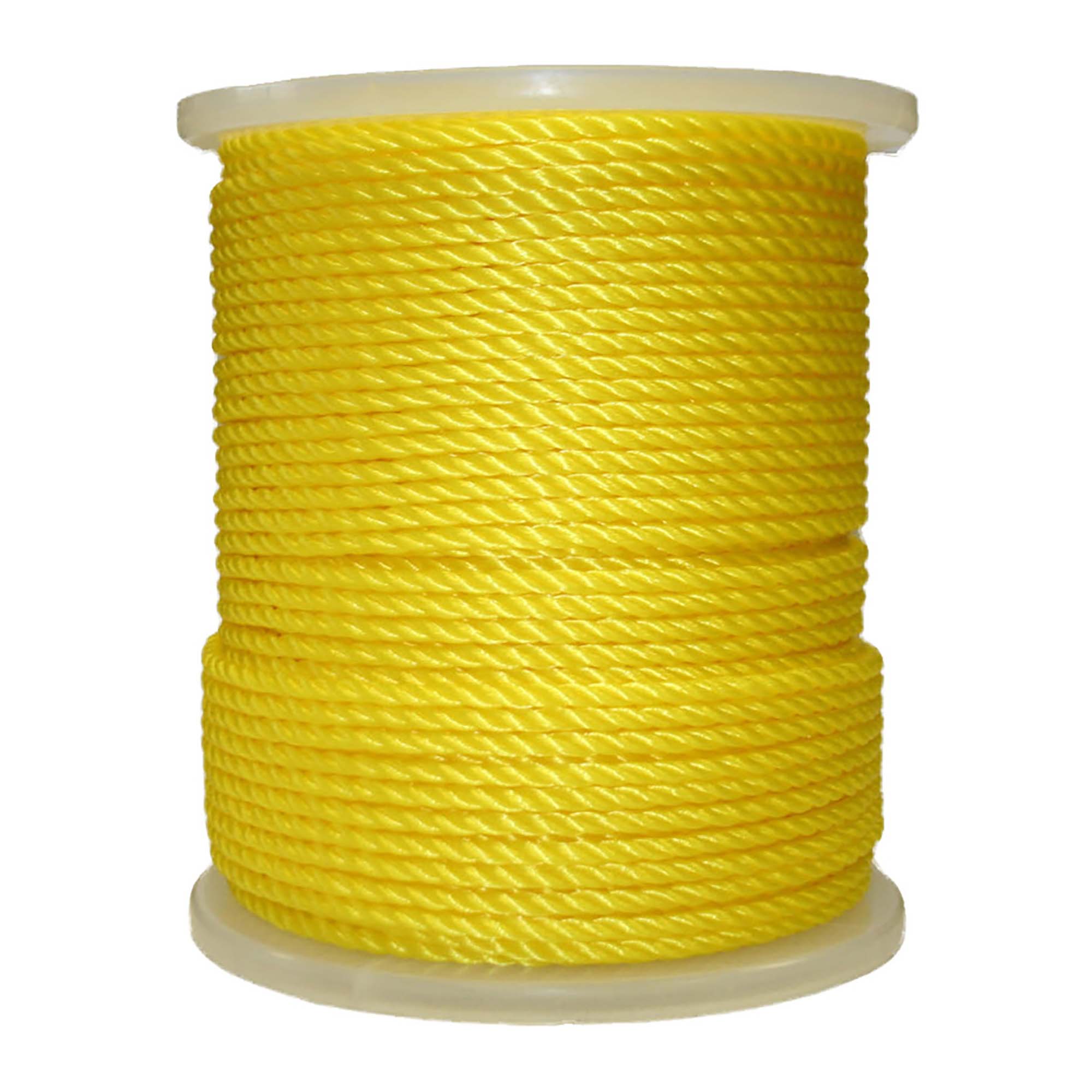 Corde de polypropylène torsadée de 1/4'', jaune - 550'