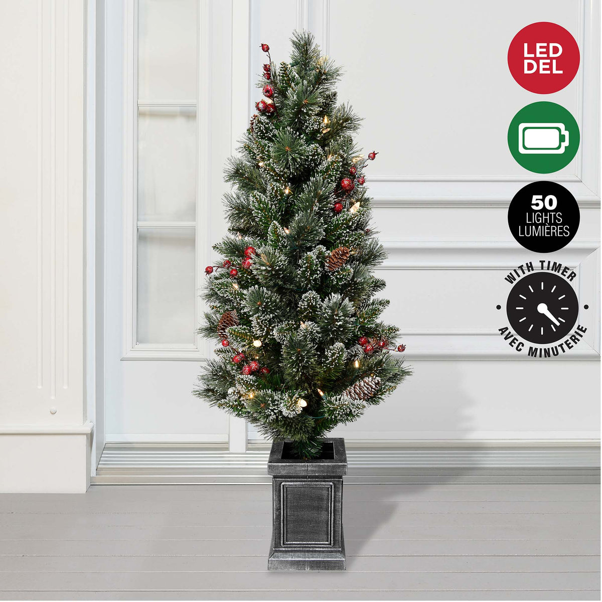 Sapin de Noël de 4&#39; à 50 lumières