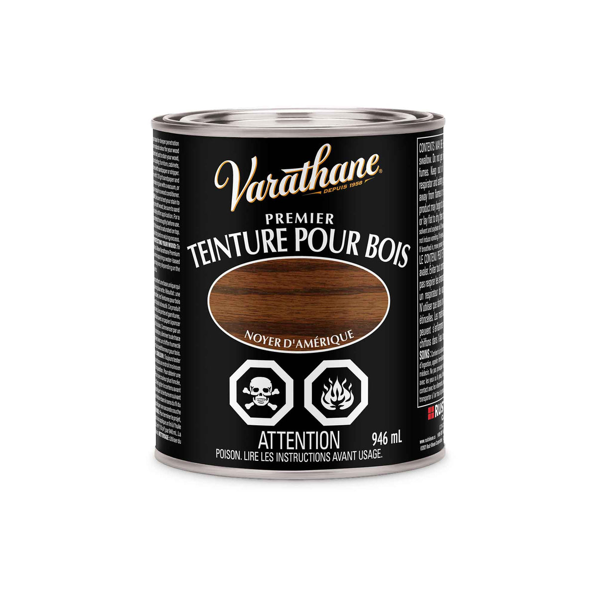 Teinture Premier pour bois noyer d’Amérique, 946 ml