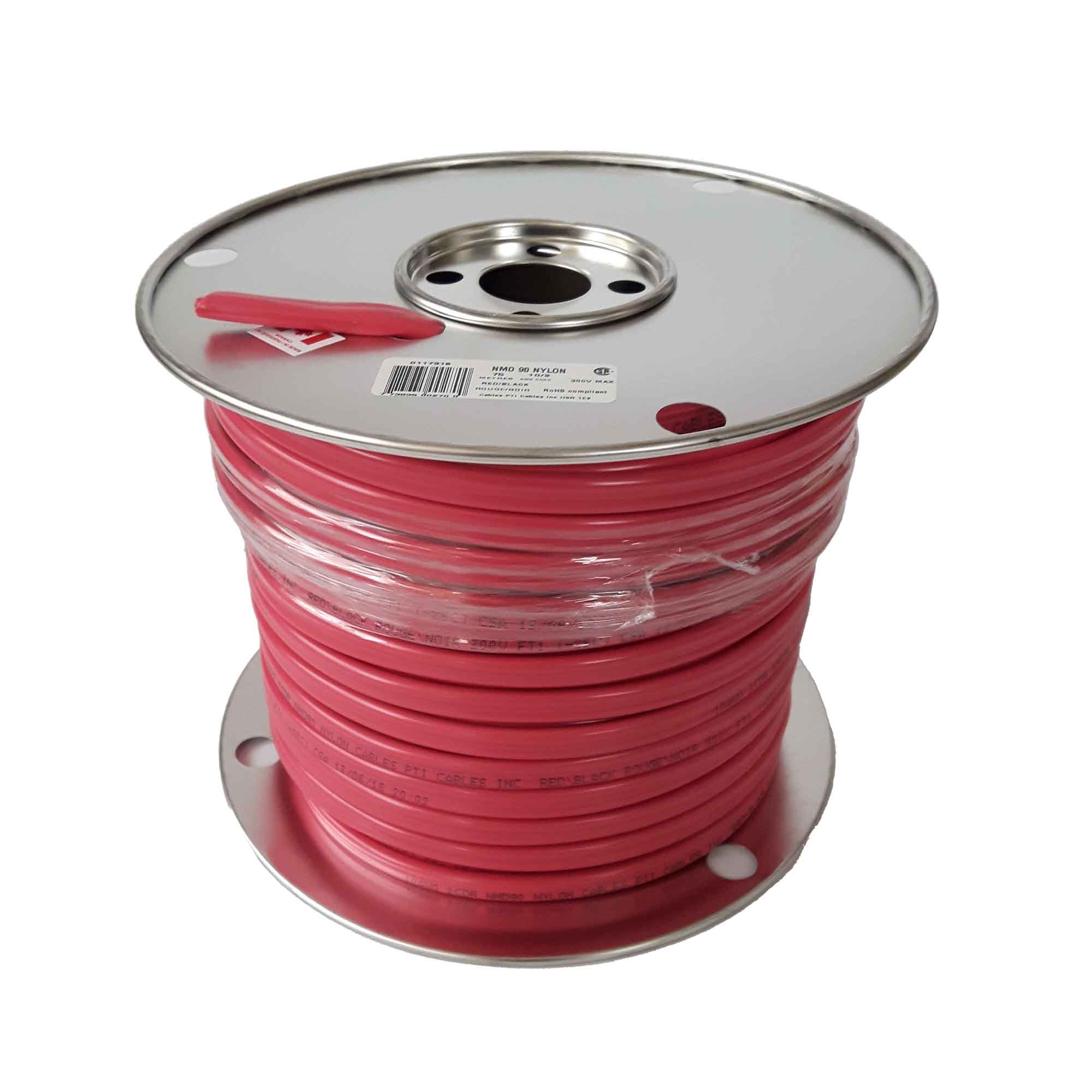 Fil domestique de construction NMD90 10/2 en rouge, 75 m