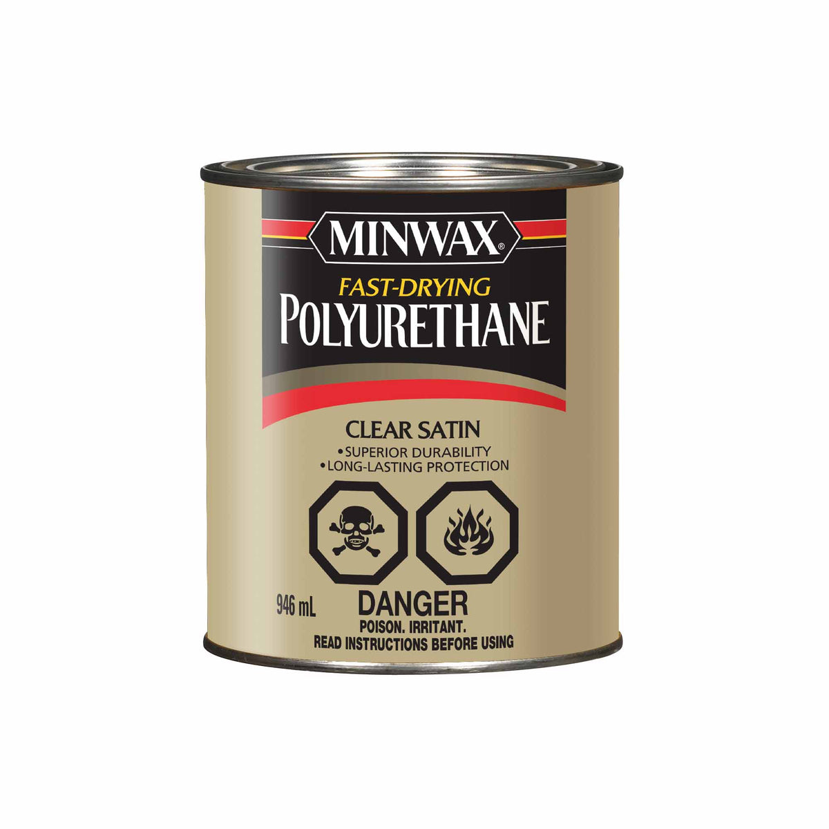 Minwax fini polyuréthane à séchage rapide transparent satiné, 946 ml