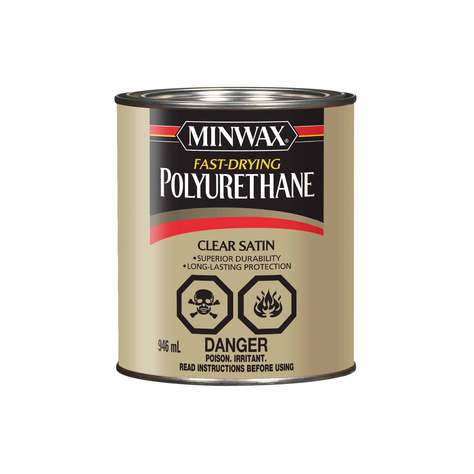 Minwax fini polyuréthane à séchage rapide transparent satiné, 946 ml