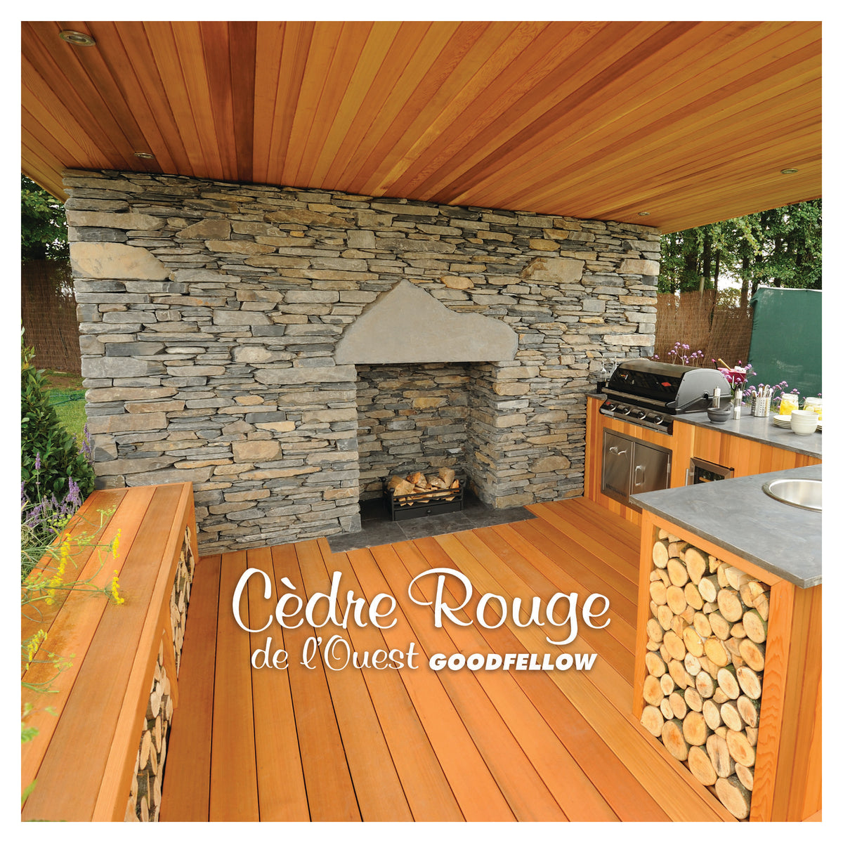 Bois de cèdre rouge de l'Ouest B4F, 2" x 12" x 10'