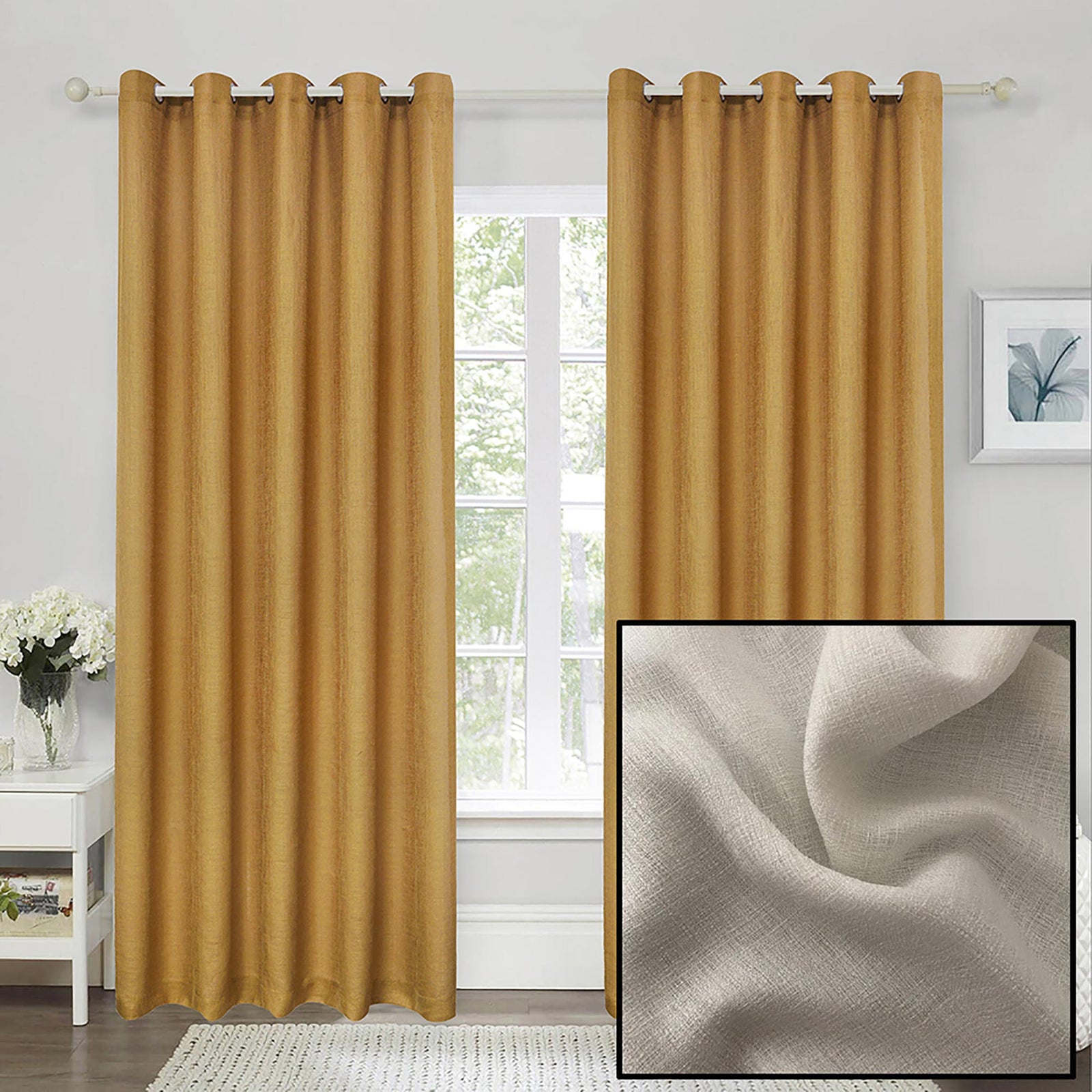 Rideau ample à anneaux Flocon