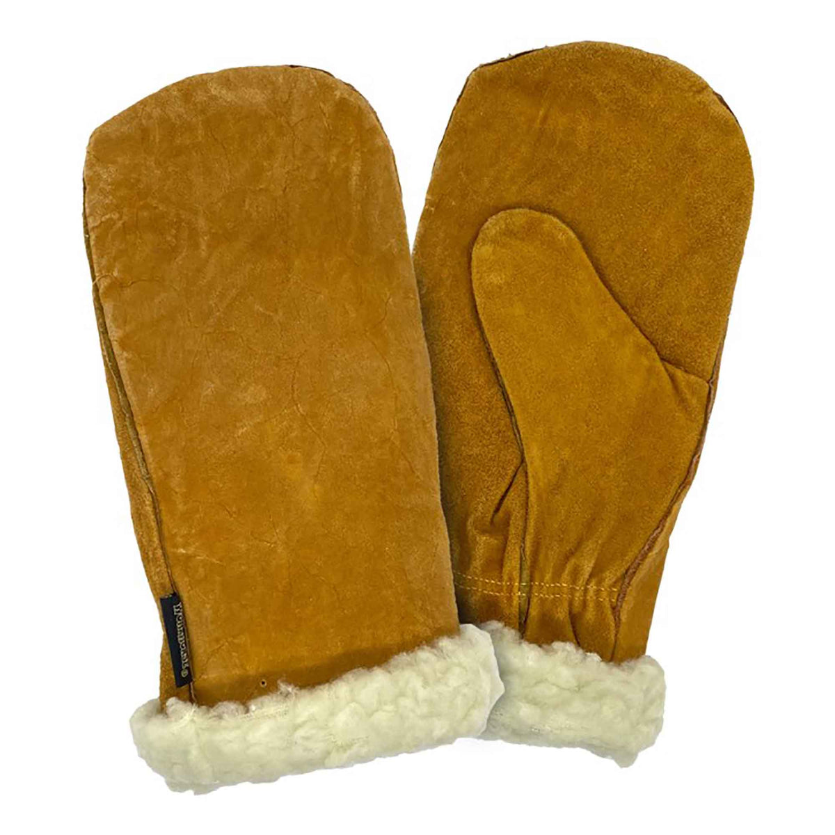 Mitaines de travail doublées en cuir fendu avec doublure amovible, taille unique (brun)