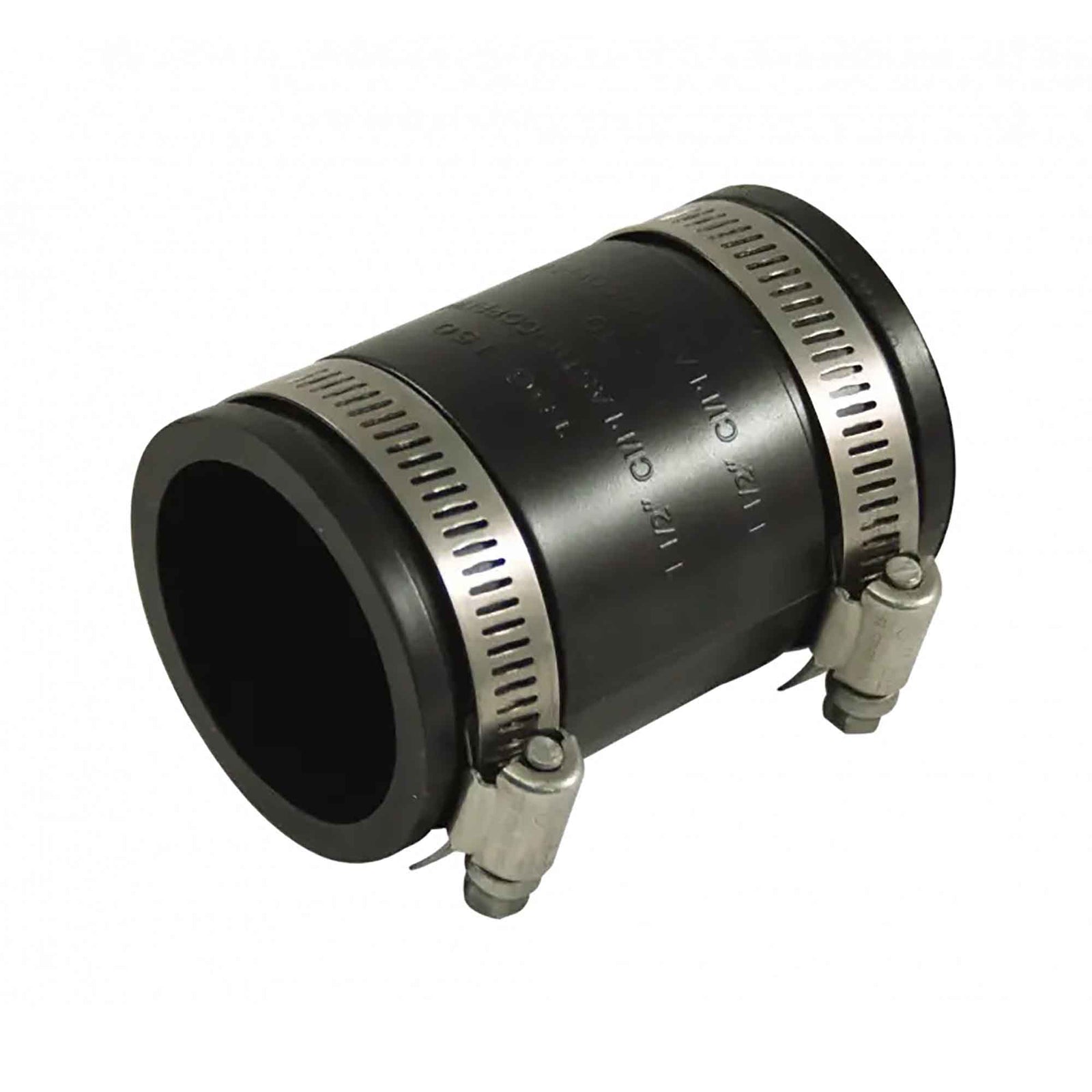 Manchon en PVC flexible avec colliers, 1-1/2" x 1-1/2"