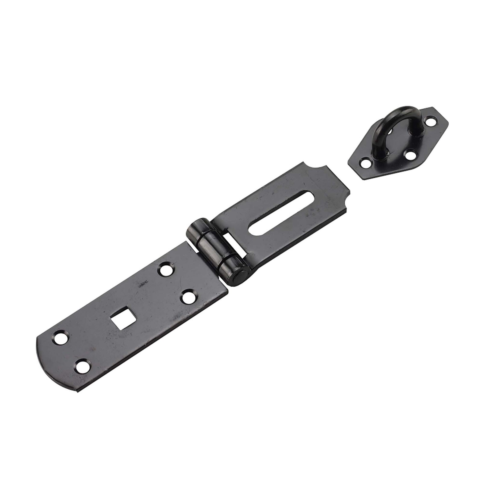 Moraillon robuste noir, 136,6 mm x 50 mm