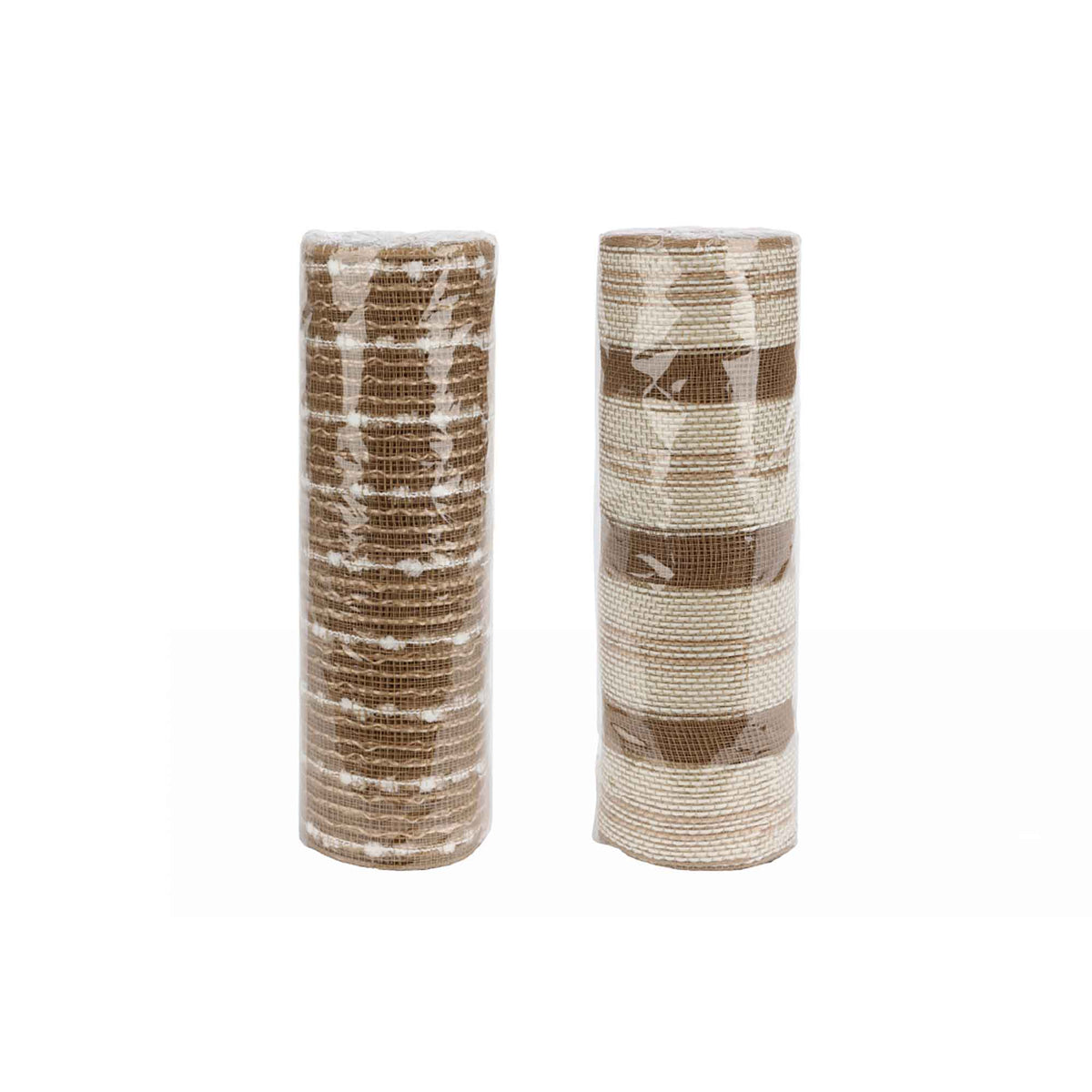 Rouleau de tulle brun et beige, 11" x 30' (choix entre 2 modèles)