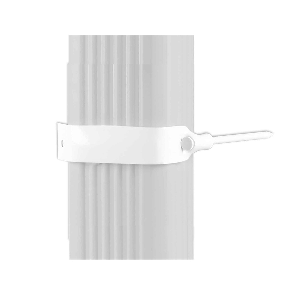 Attache pour descente de gouttière de 2&quot; x 3&quot; pour brique et bois, blanc (2 unités)