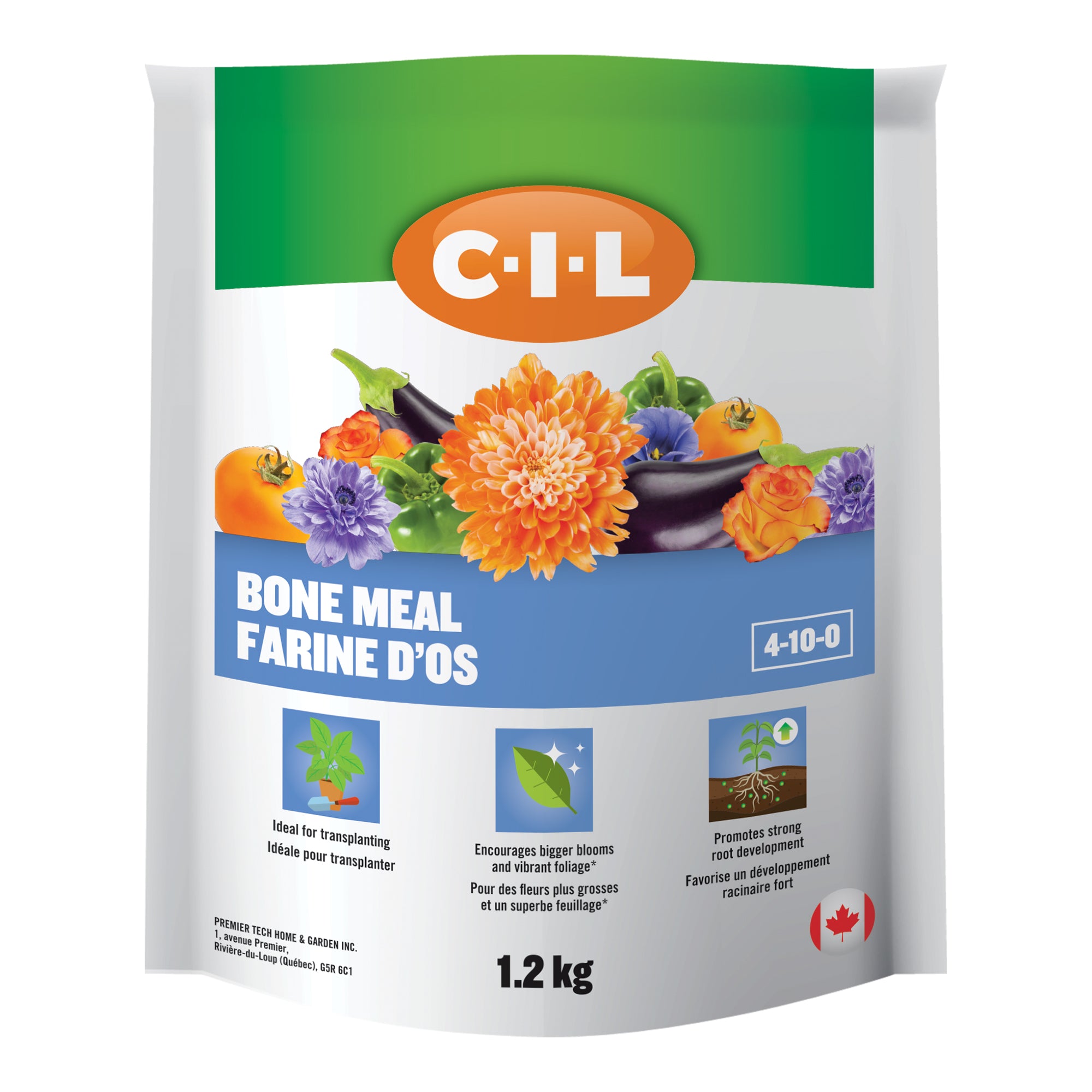 Farine d'os C-I-L 4-10-0, 1,2 kg