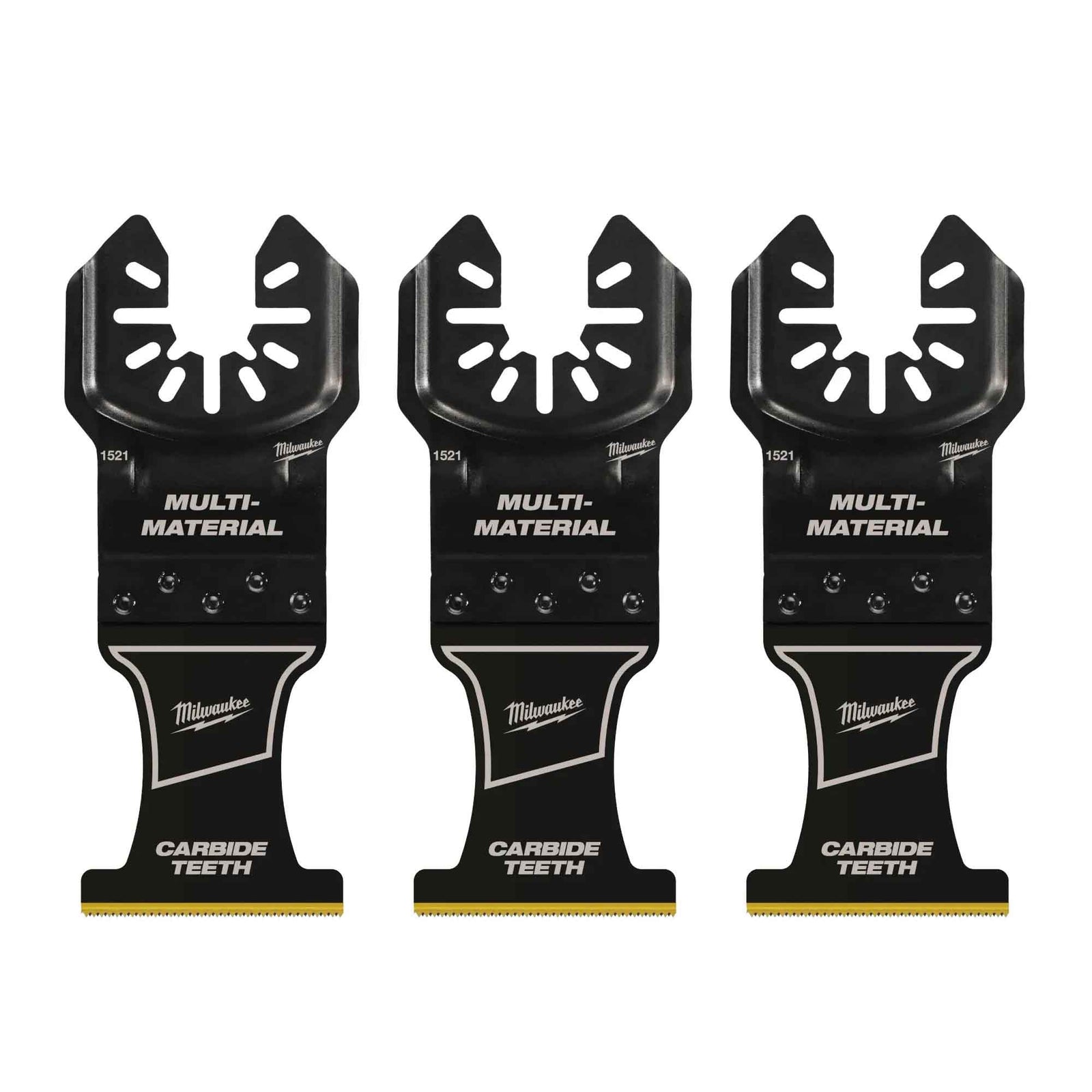 Lame d'outil oscillant multi-matériau à dents en carbure avec avec Universal Fit Open-Lok, 1-3/8" (3 unités)