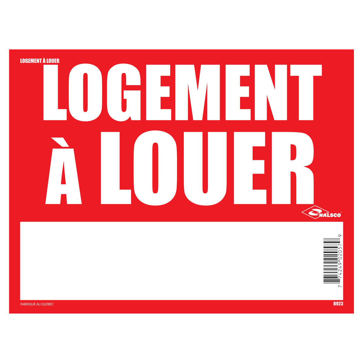 Affiche "Logement à louer", 12" x 16"