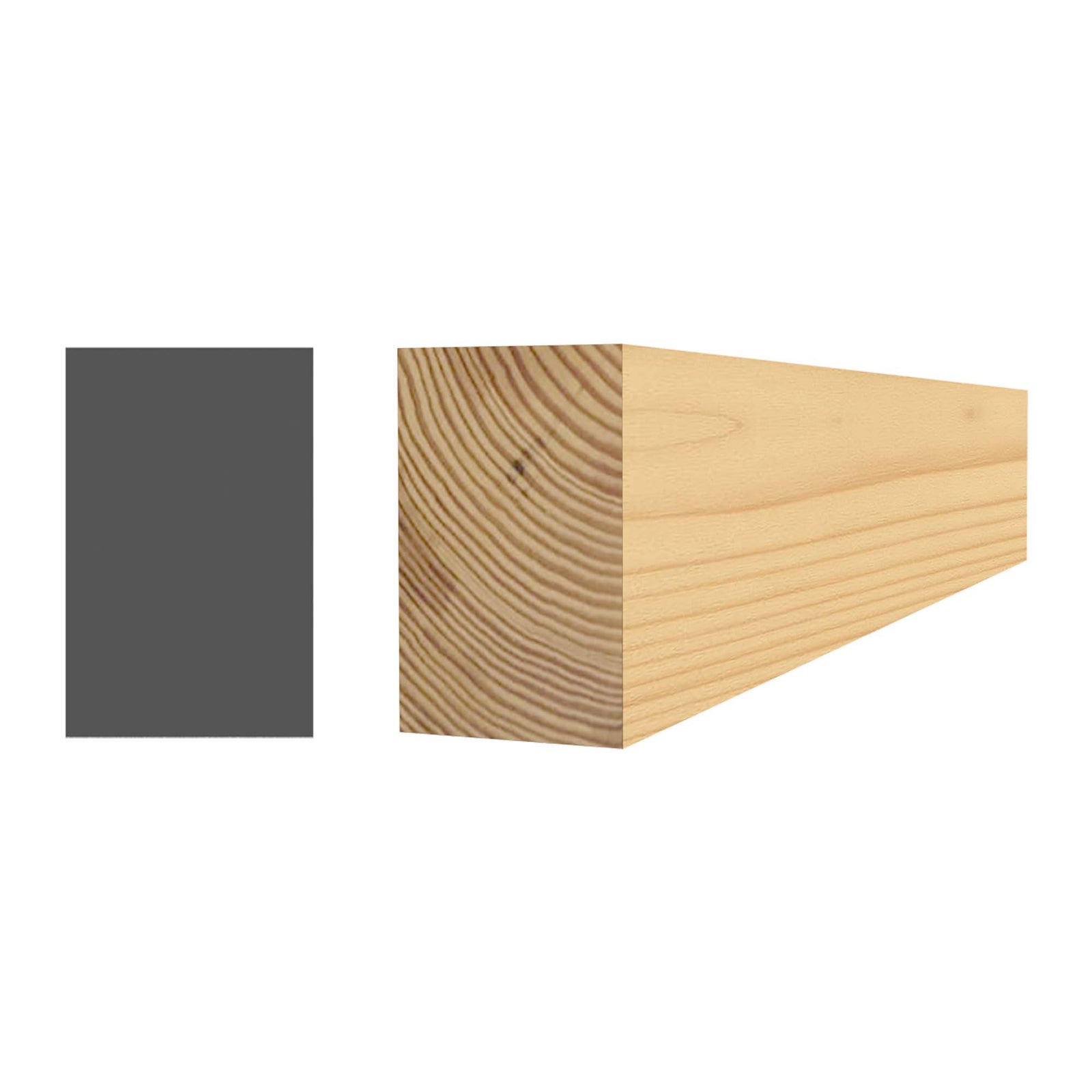 Rectangle en pin jointé 1/2" x 3/4" x 8'