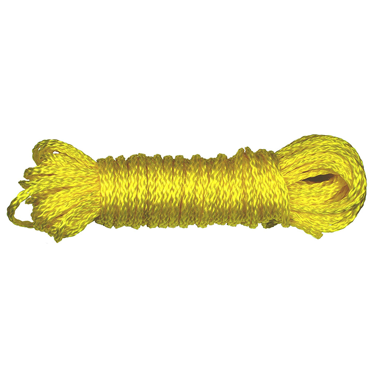 Corde de polypropylène tressée à vide de 1/4&#39;&#39;, jaune - 100&#39;