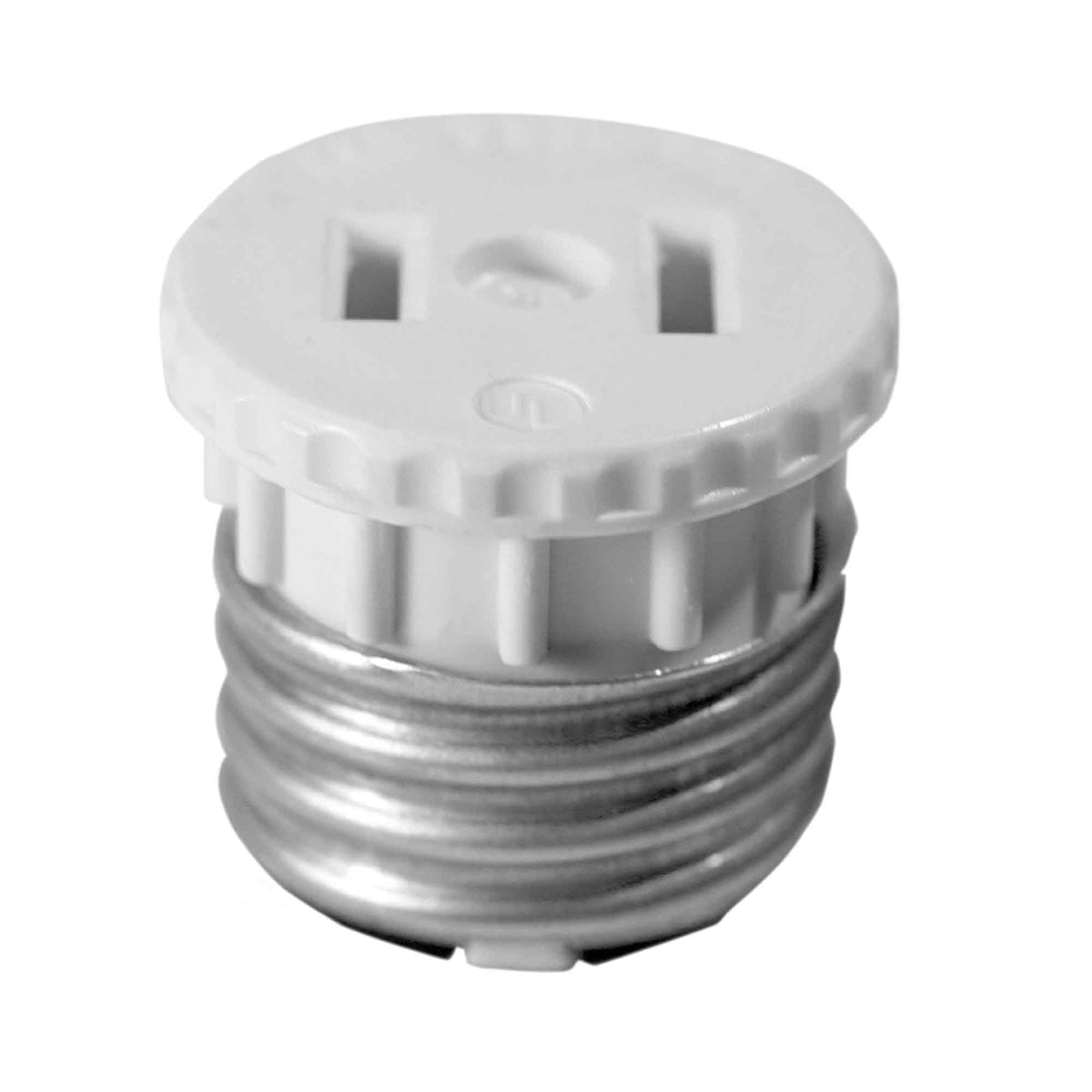 Adaptateur d&#39;intérieur pour douille à prise de courant de 660 W / 125 V à 2 pôles et 2 fils, blanc