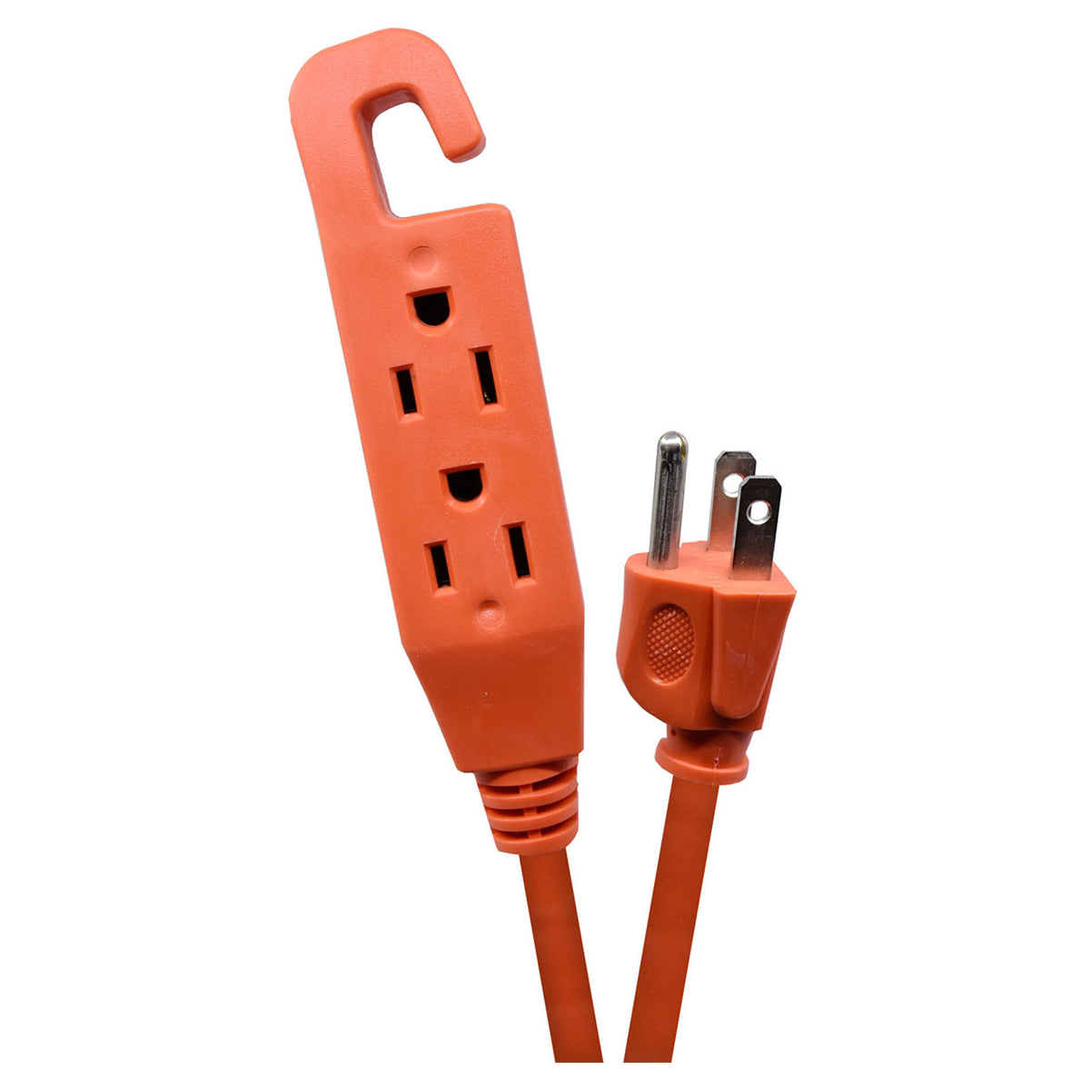 Rallonge électrique d'intérieure SJTW 16/3 à 3 prises, 33' (orange)