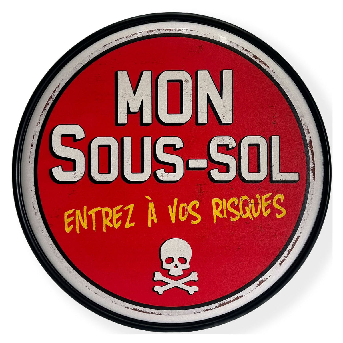Panneau mural en fer « Mon Sous-Sol », 16"
