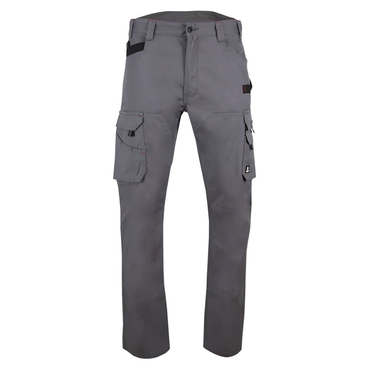 Pantalon Torche en tissu canevas extensible, gris acier (39/50)