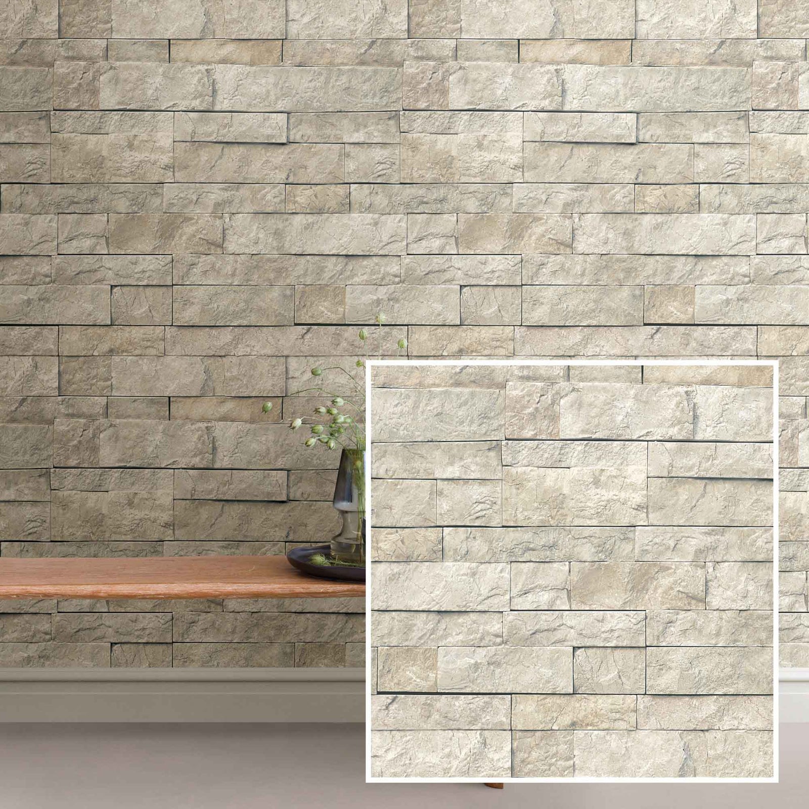 Papier peint ''peler et coller'' à motif Landmark, 20,5" x 18'