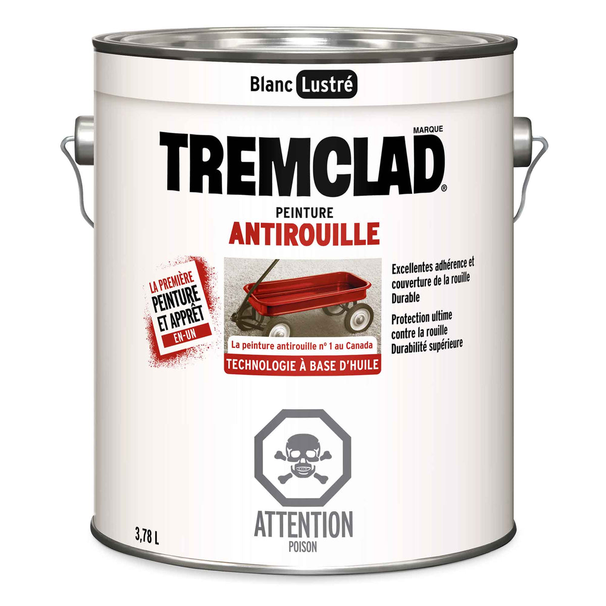 Tremclad peinture antirouille à base d&#39;huile blanc lustré 3,78 L