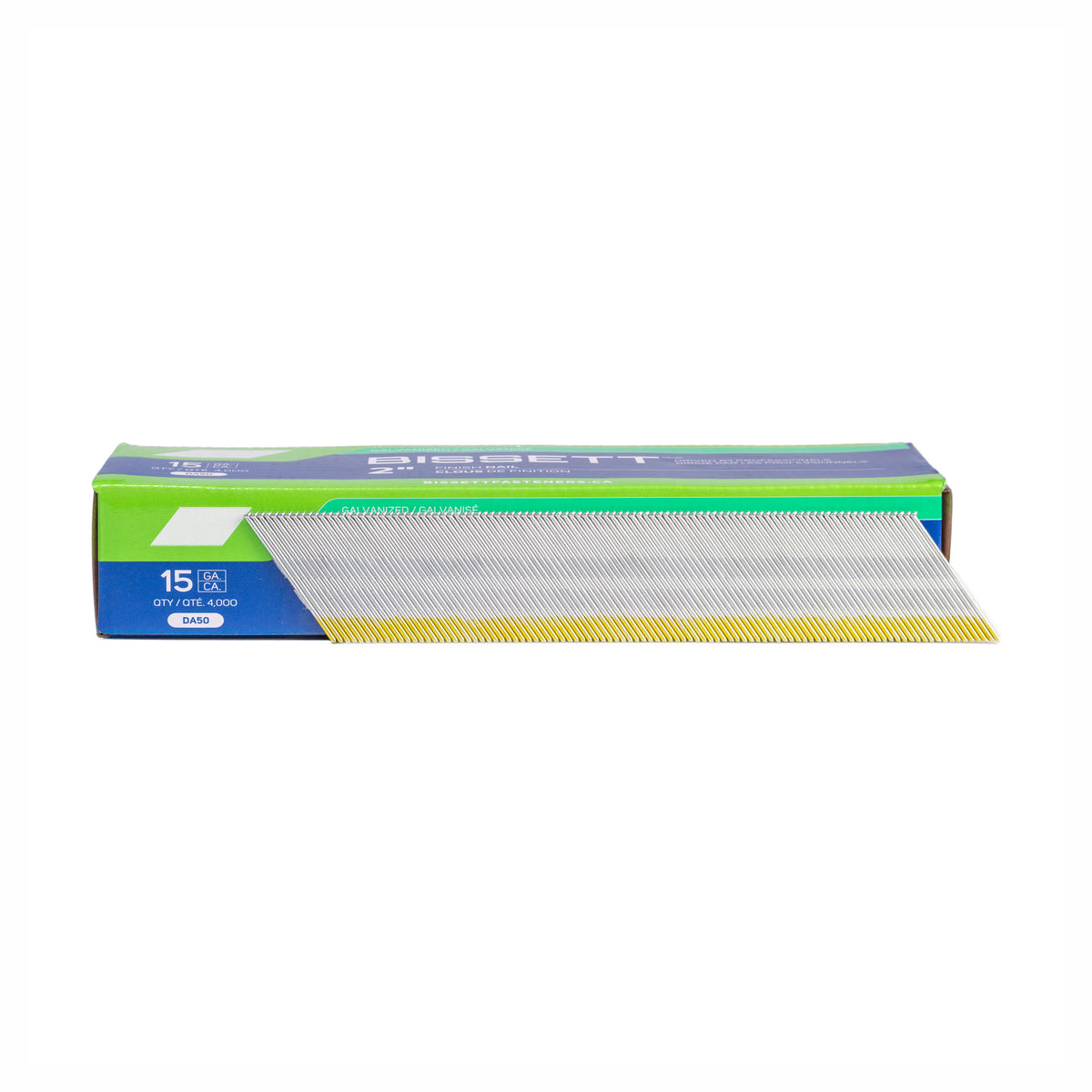 Clous de finition de calibre 15 en acier galvanisé, 2" (4 000 unités)