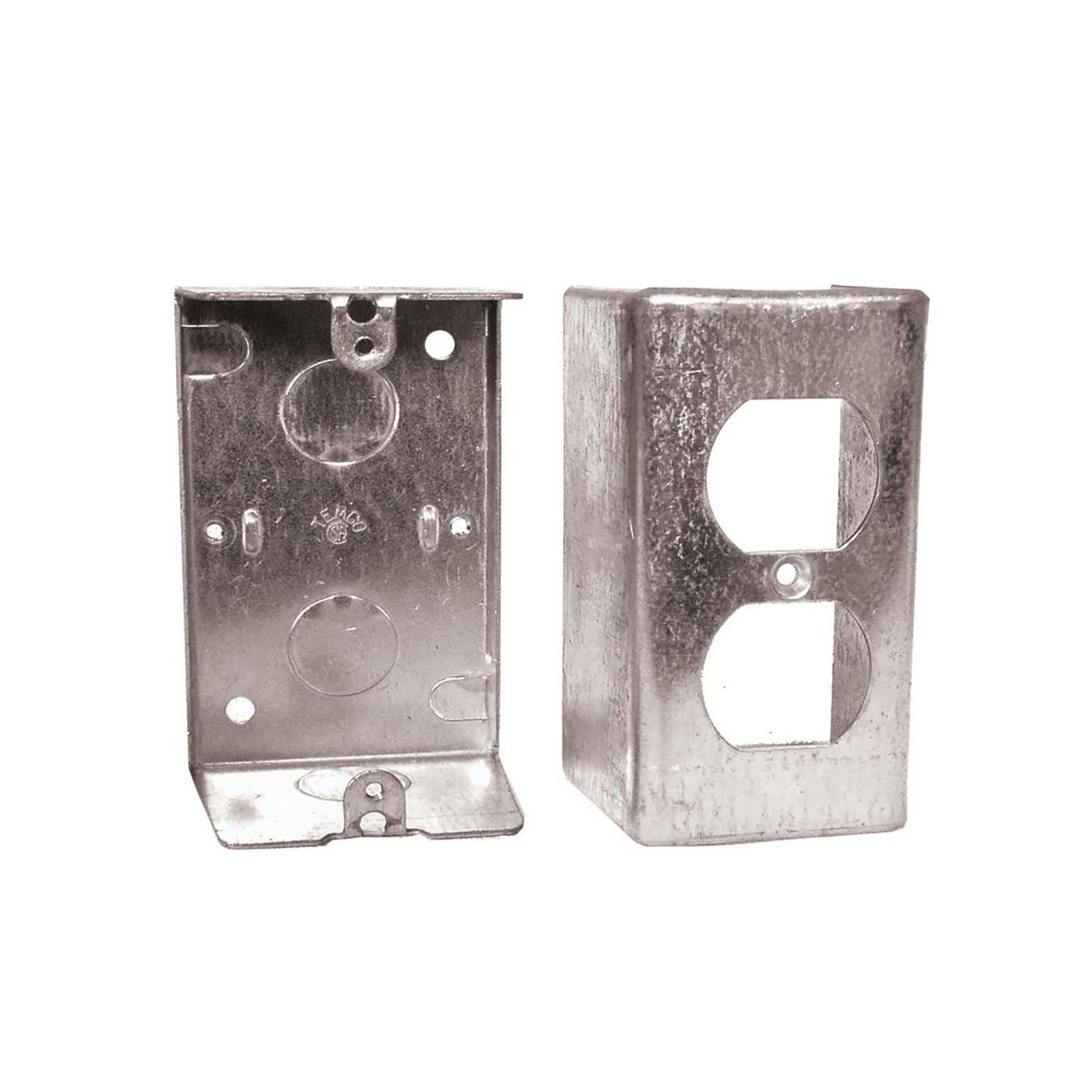 Boîte électrique rectangulaire de surface pour (1) dispositif prise double, 2-1/8'' de profondeur (18,5 po3)