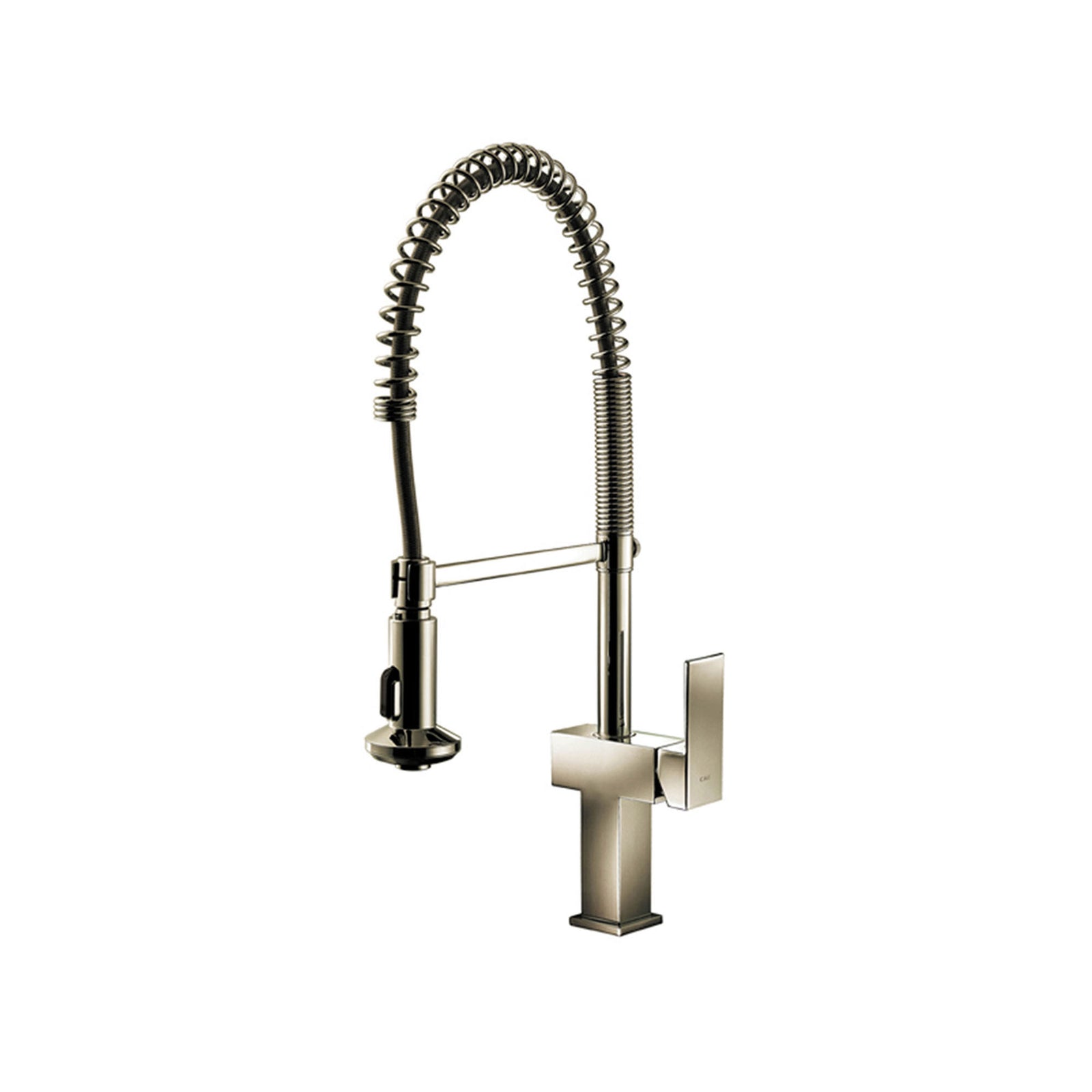 Robinet de cuisine moderne à double jet MARTINEZ-BN, nickel brossé