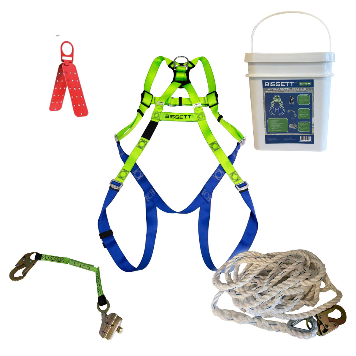 Trousse de harnais de sécurité pour toiture, 5 pièces
