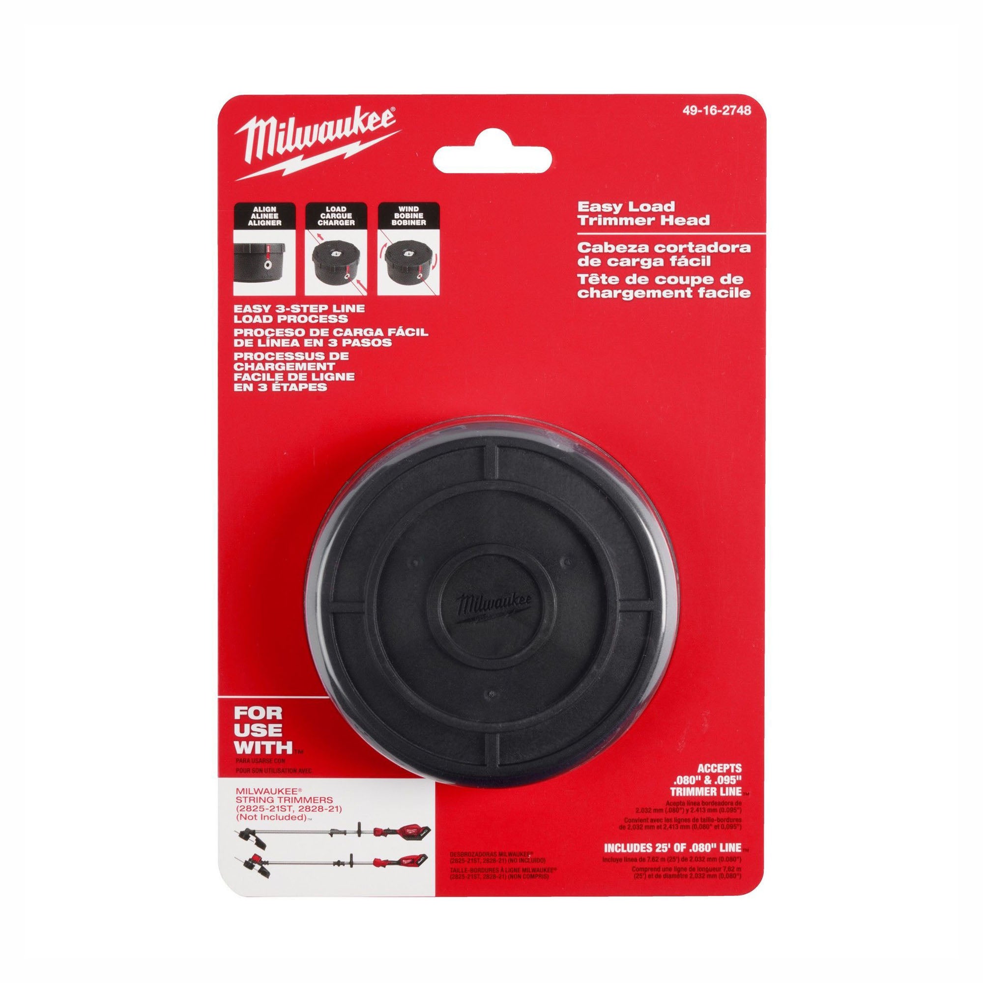 Tête de rechange pour coupe-bordure à chargement facile