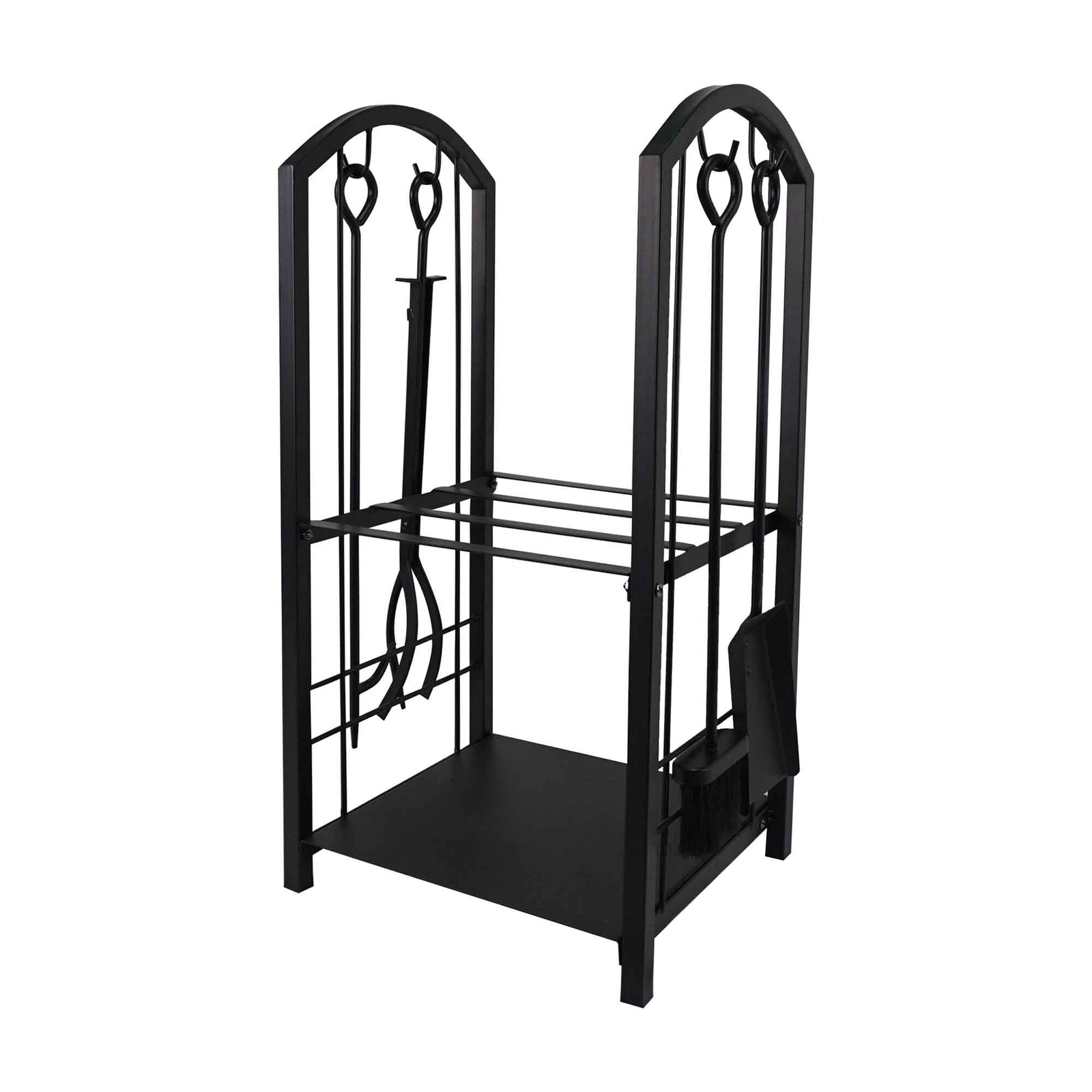 Porte-bûches avec outils pour le foyer de la collection "Woodward", 5 pièces