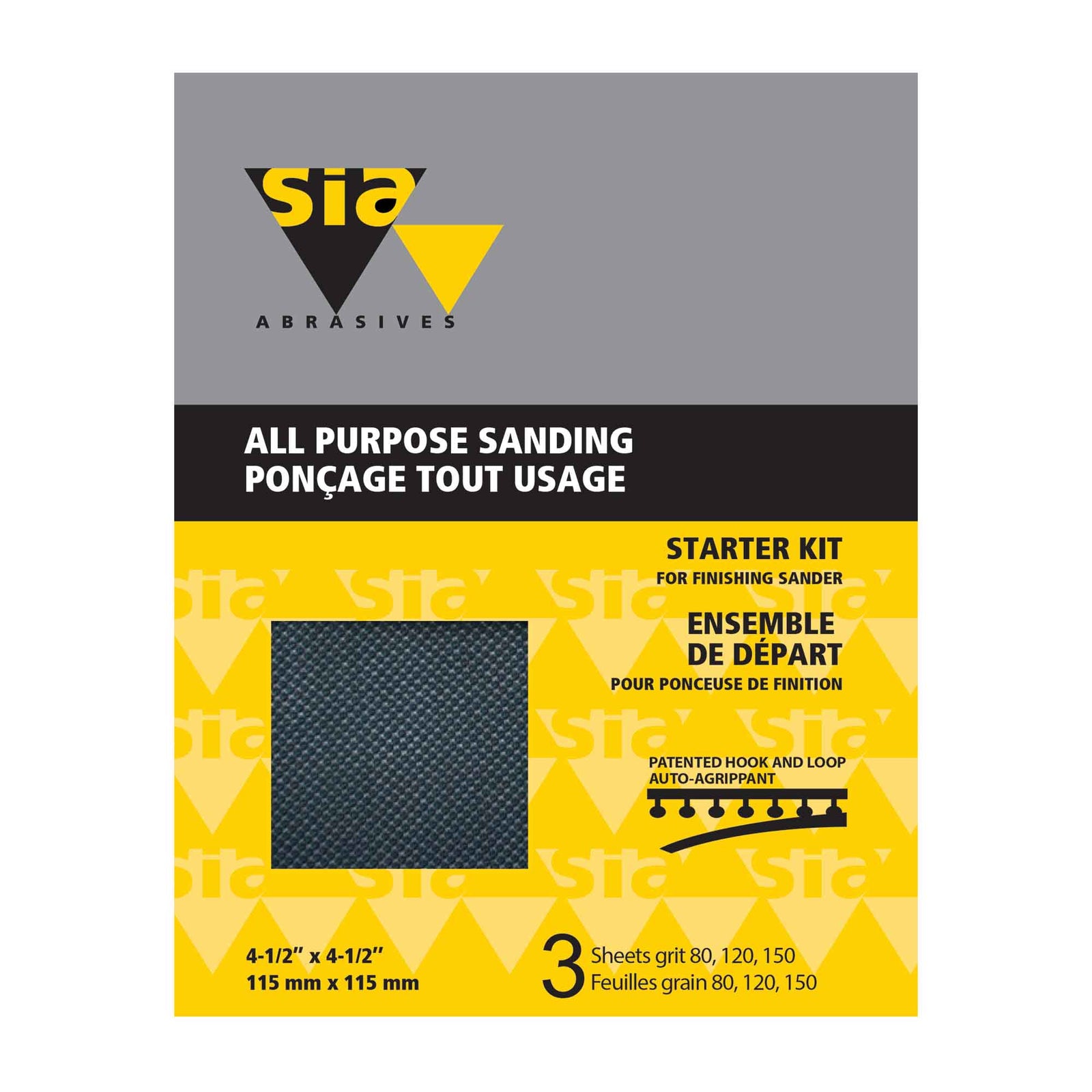 Ensemble de départ pour ponceuse orbitale 1/4 de feuille, 4-1/2" X 5-1/2" 