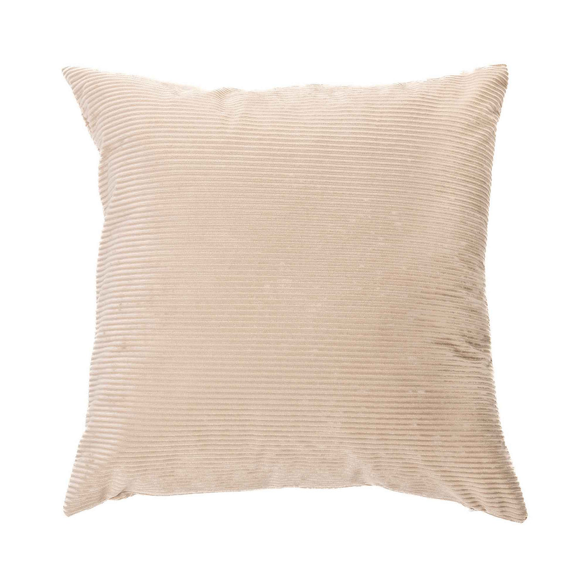 Coussin Corduroy en velours côtelé de 25&quot; x 25&quot;, naturel