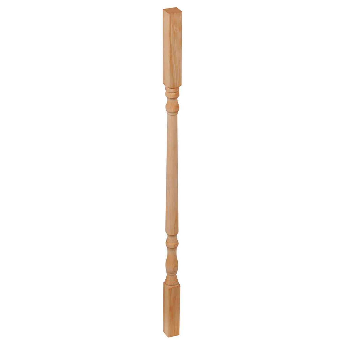 Barreau tourné en bois de pruche pour rampe d&#39;intérieur, 1-1/4&#39;&#39; x 32&quot;