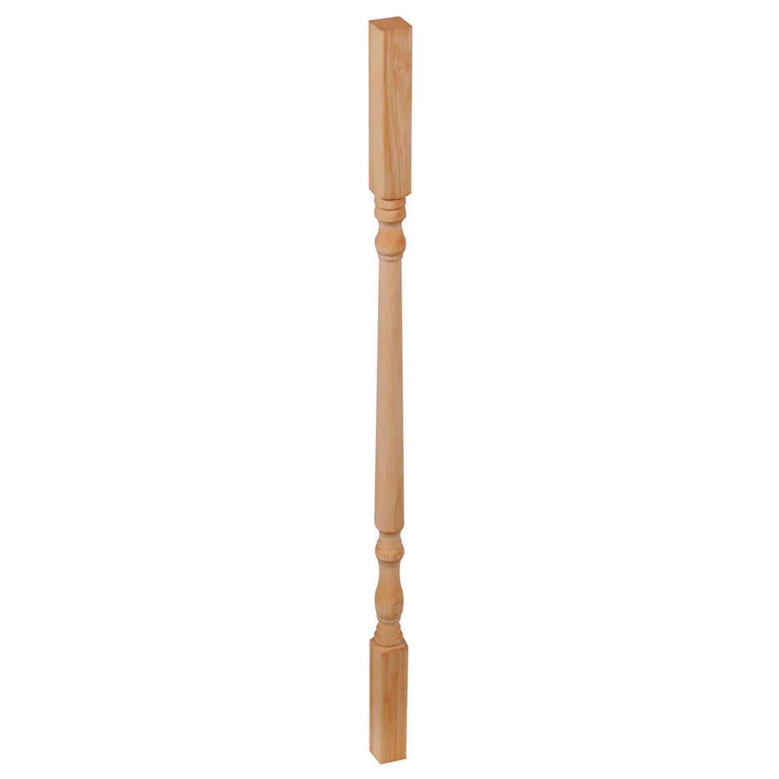 Barreau tourné en bois de pruche pour rampe d'intérieur, 1-1/4'' x 32"
