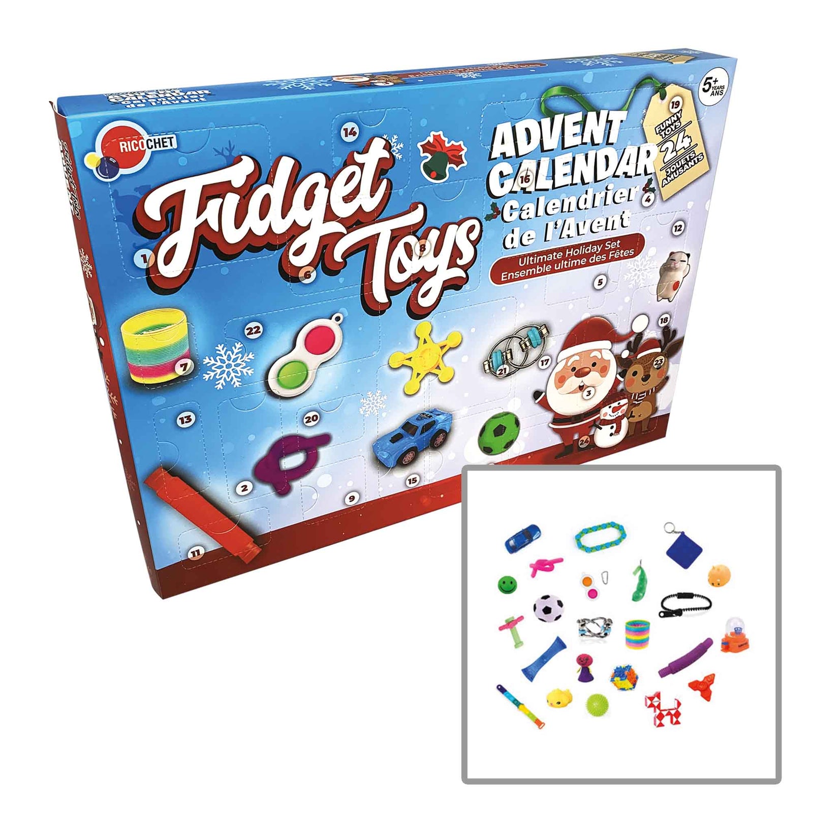 Calendrier de l'avent Fidget Toys, 24 jouets