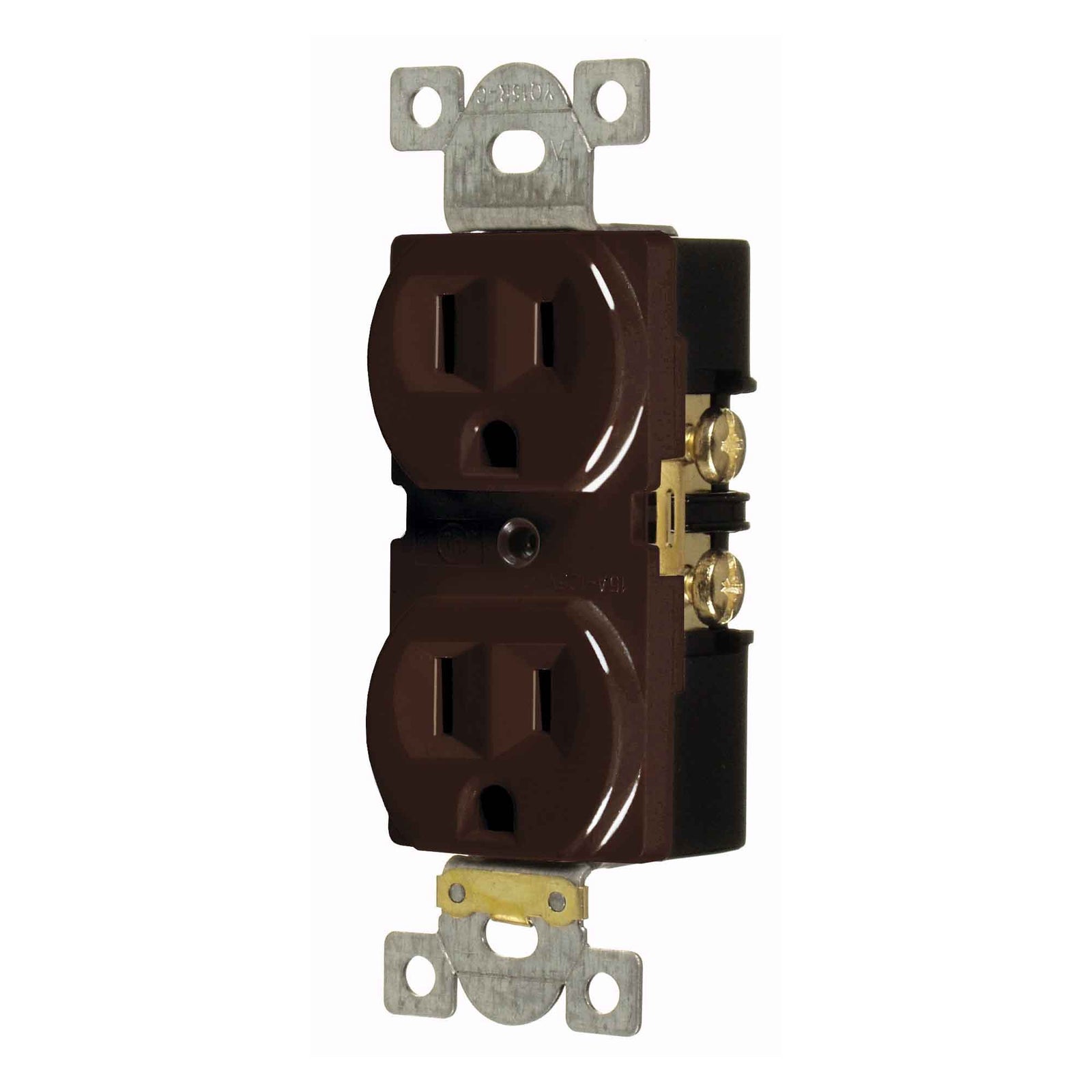 Prise double avec mise à terre de grade commercial, 15 A