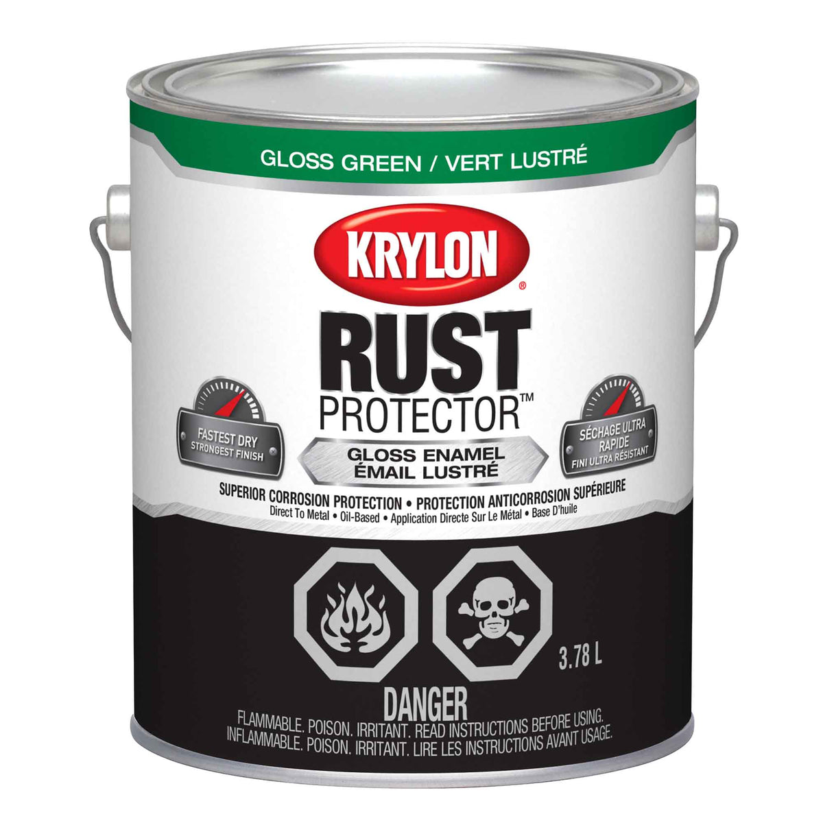 Krylon Rust Protector émail lustré vert, 3,78 L