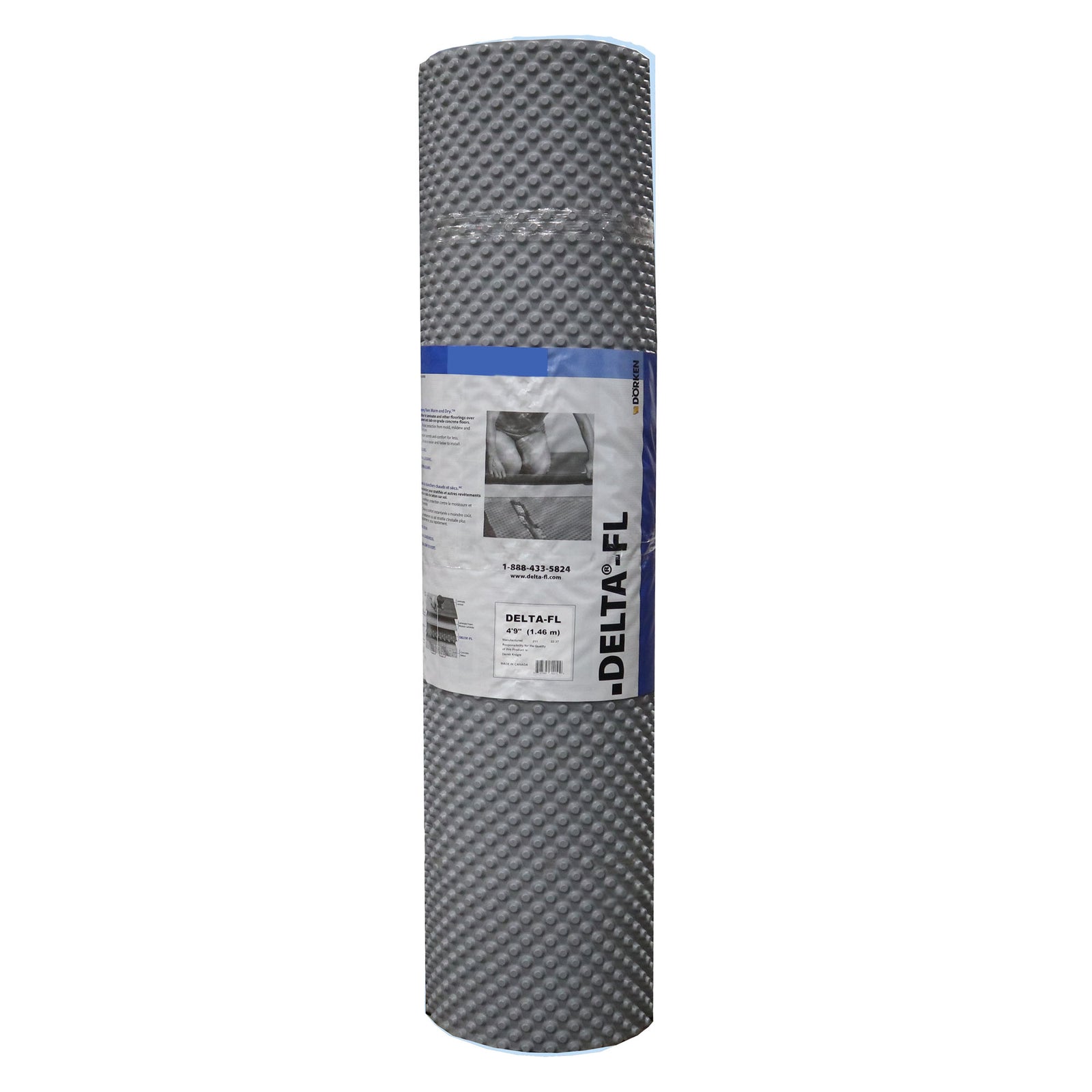 Membrane de sous-plancher pour sols en béton et dalles sur sol DELTA-FL, 3'-6" x 30' (105 pi²)
