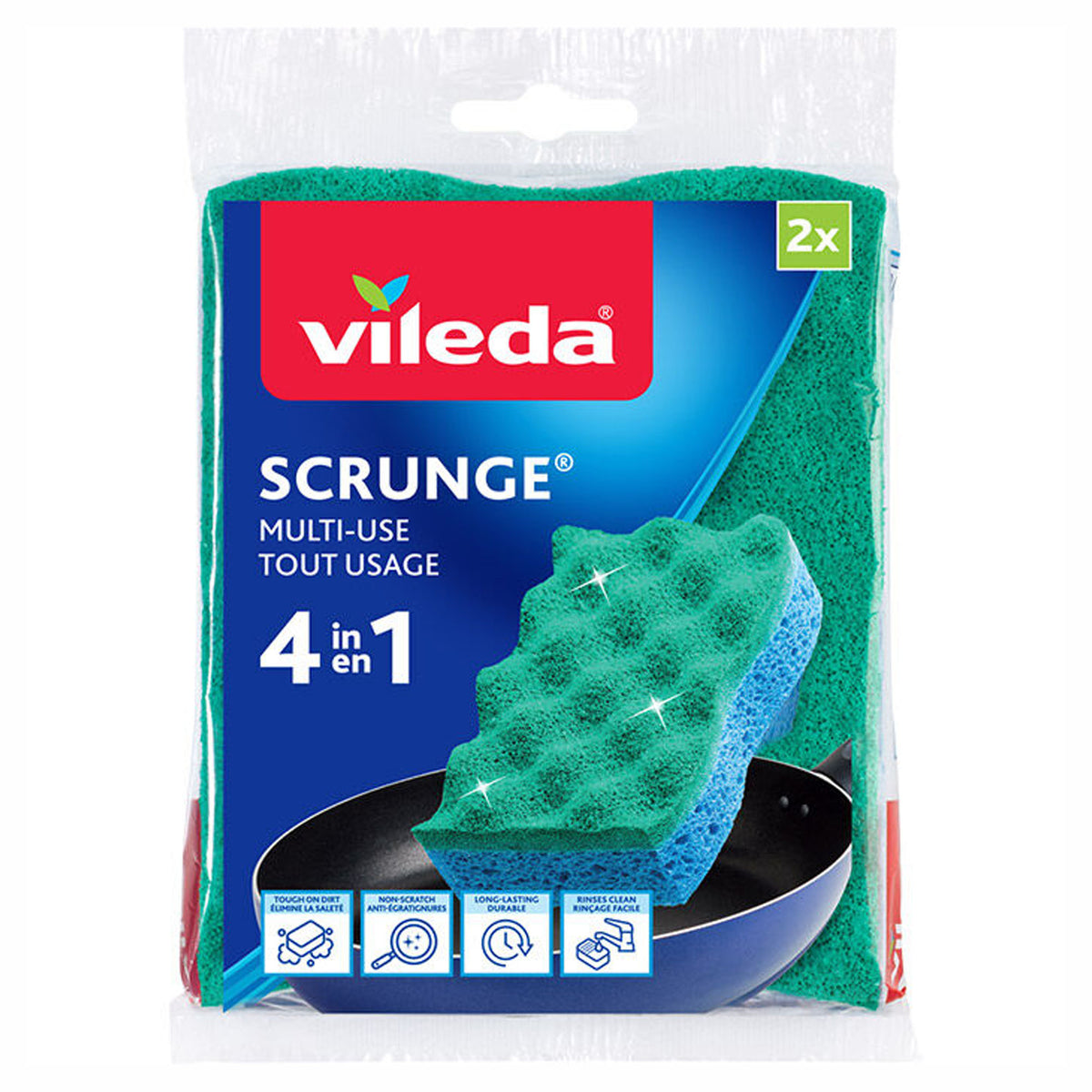 Éponges à récurer tout usage Scrunge, 4-en-1