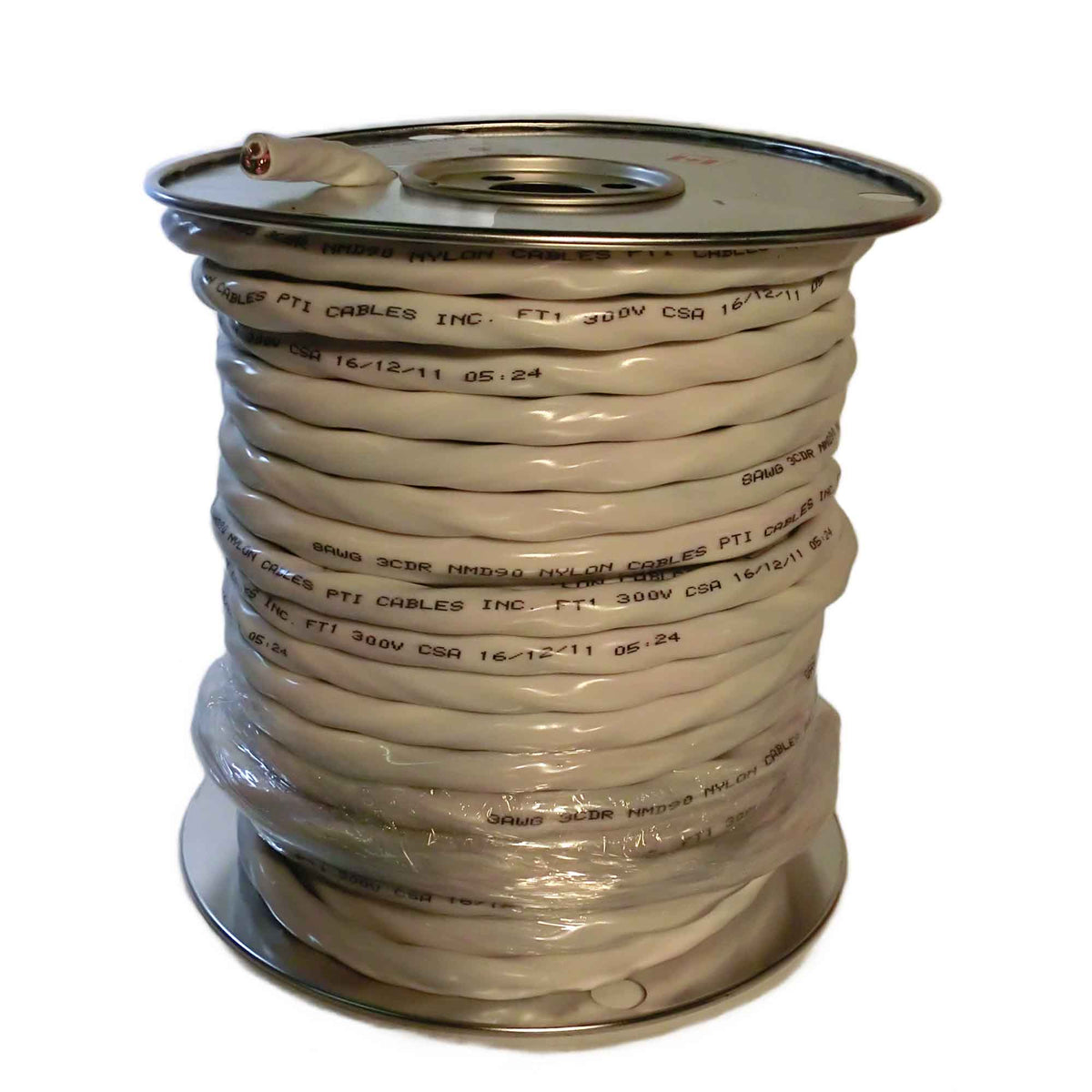 NMD90 8/3 (7) STR Domestic Building Wire in White, 40 m GAGNON