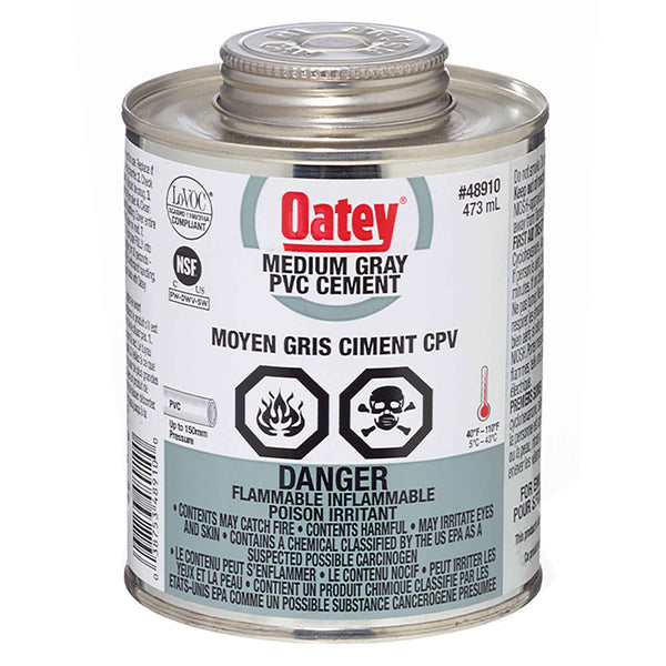 Gray Cement for PVC with Medium Adhesion and Low VOC Rate, 473 ml ...