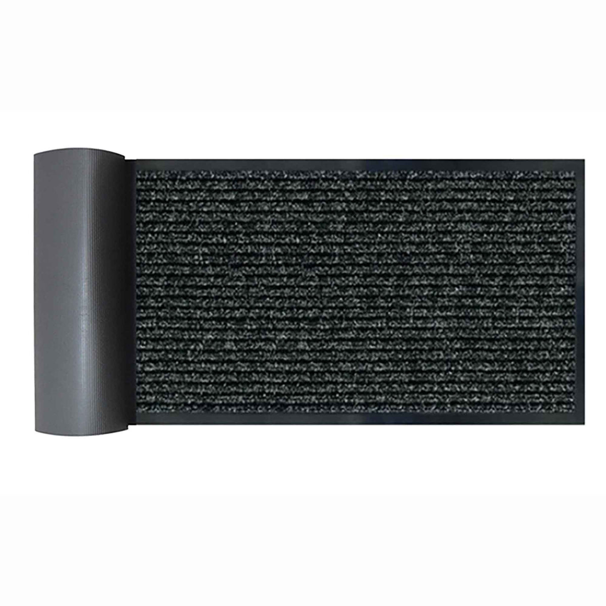 Tapis de couloir à double nervure avec endos en PVC, 35,4" x 49'