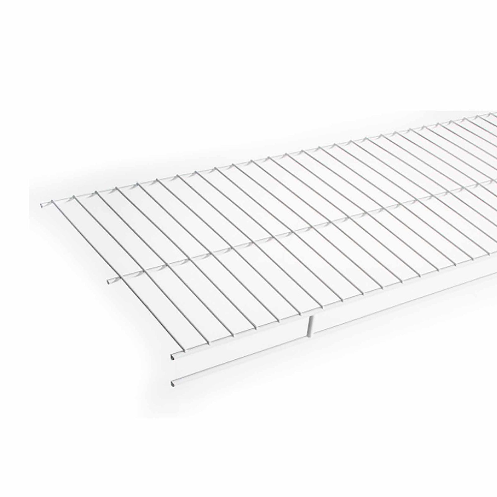 Étagère porte-manteau en métal blanc, 12'' x 96''