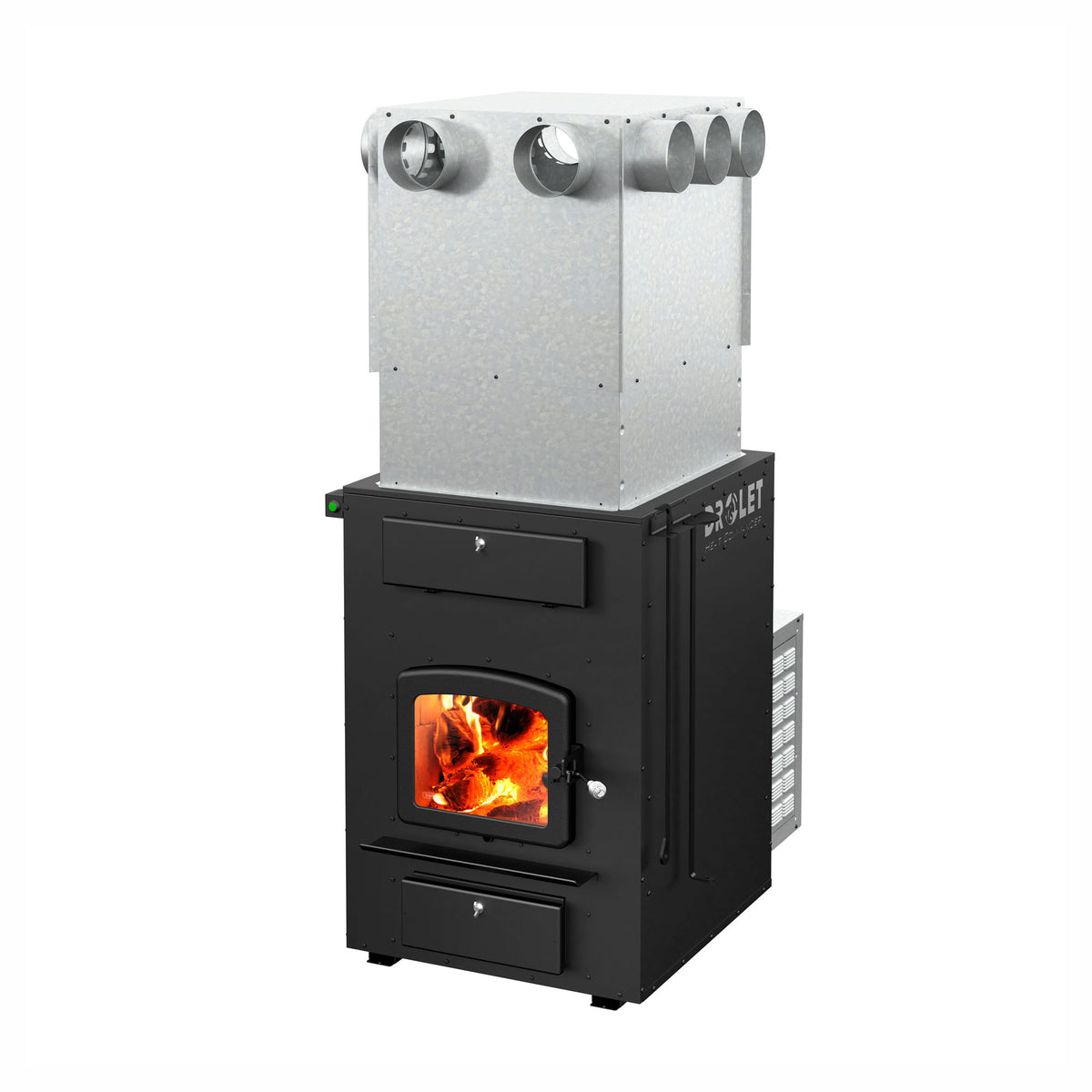 Fournaise à bois Heat Commander noire, 310 000 BTU