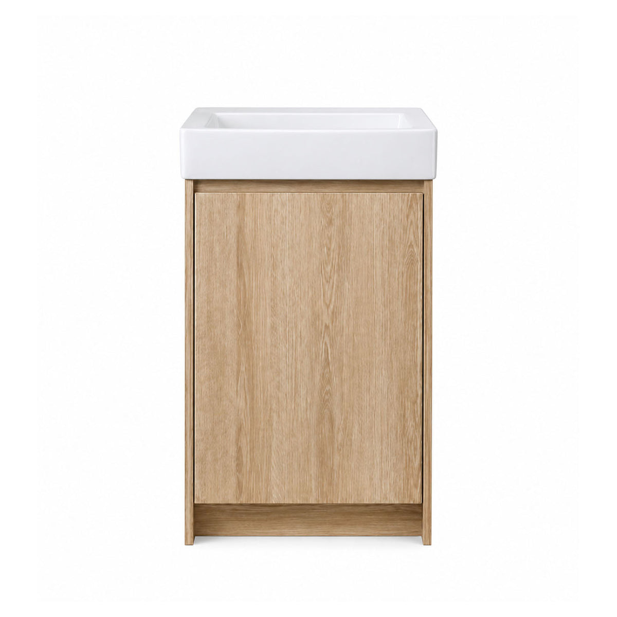 Vanité autoportante Nest en frêne blanc avec lavabo, 20'' x 15-3/4'' x 34''