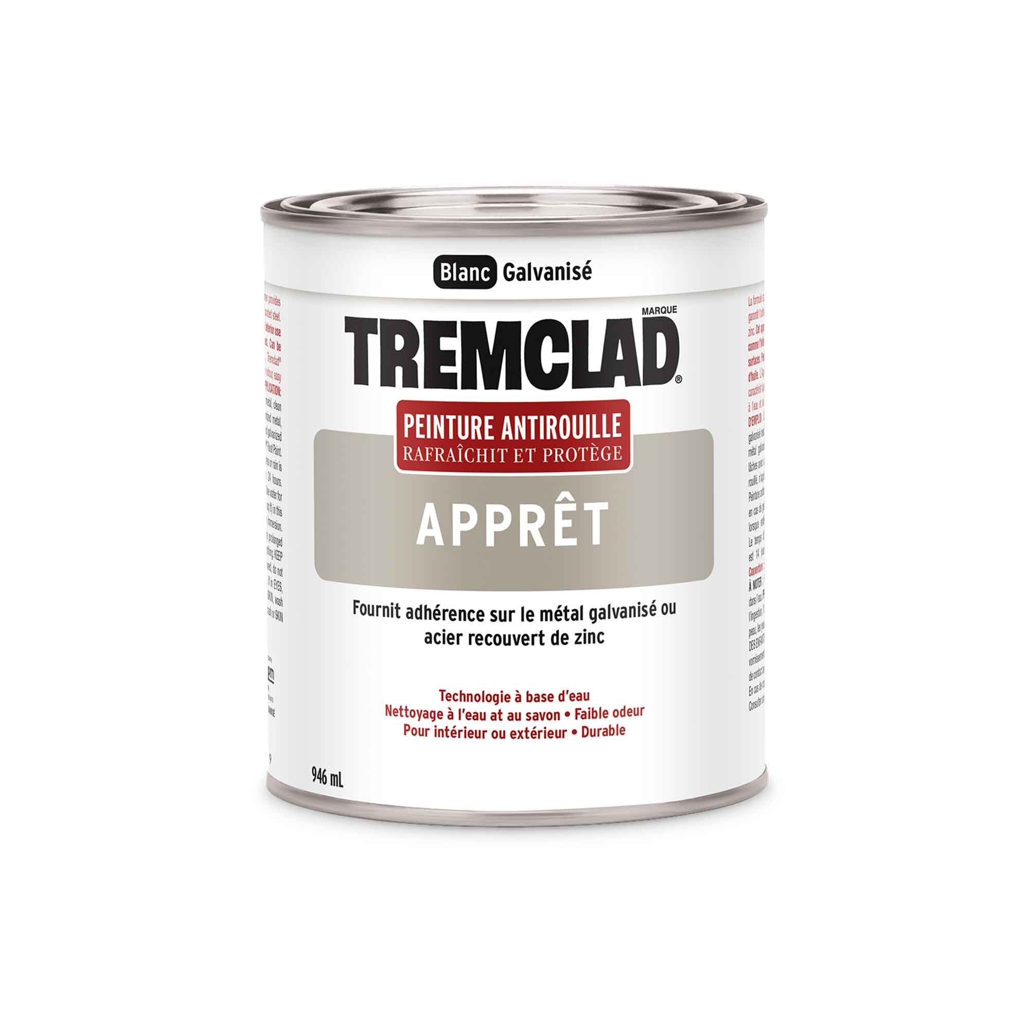 Tremclad apprêt aérosol antirouille blanc galvanisé, 946 ml