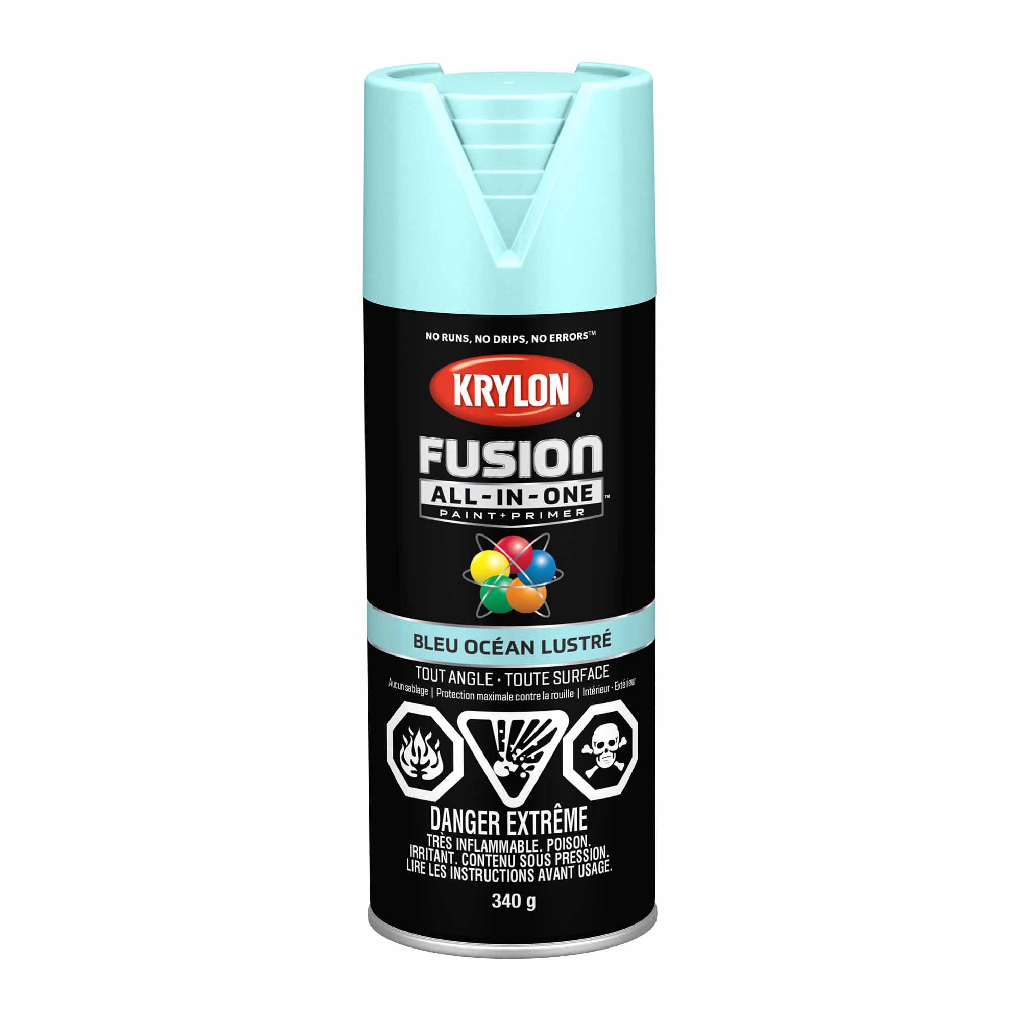 Krylon Fusion All-In-One aérosol bleu océan lustré, 340 g