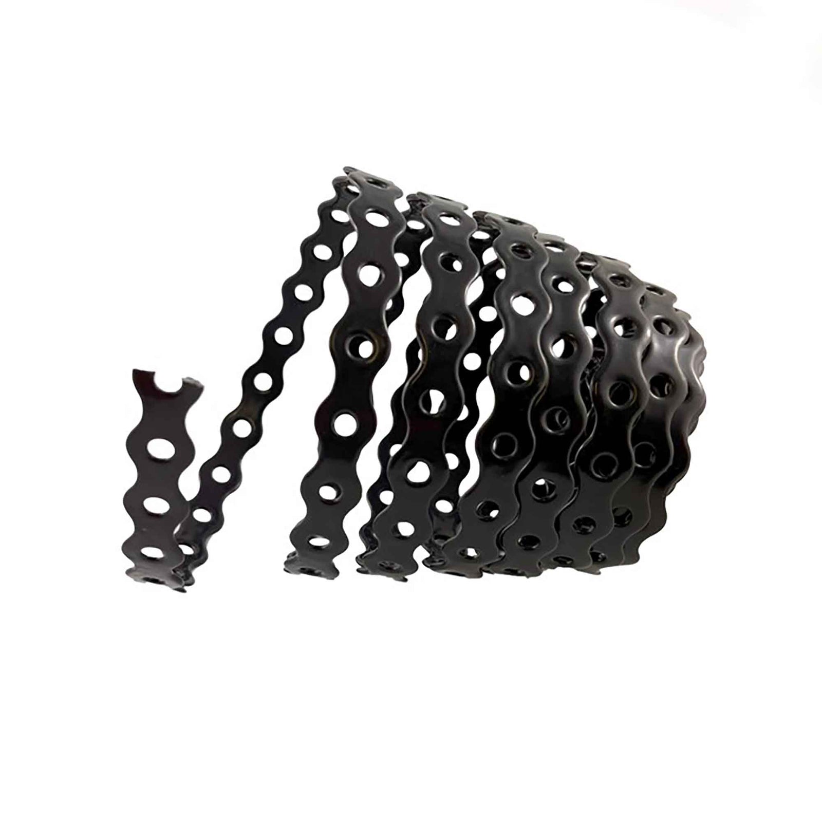 Feuillard perforé en acier galvanisé de calibre 22 recouvert de nylon, 1/2" x 10'