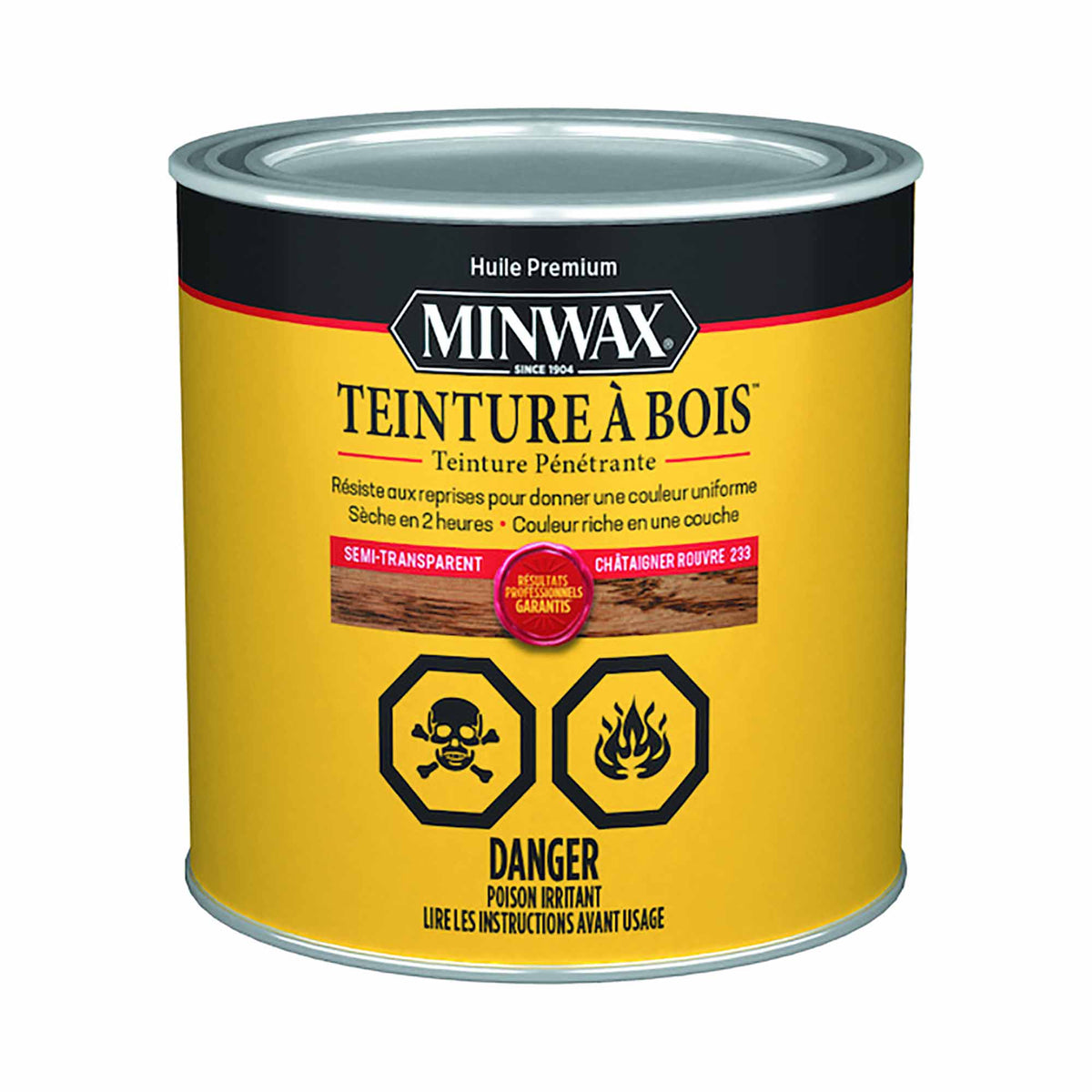 Minwax teinture à bois semi-transparent châtaigner rouvre, 236 ml